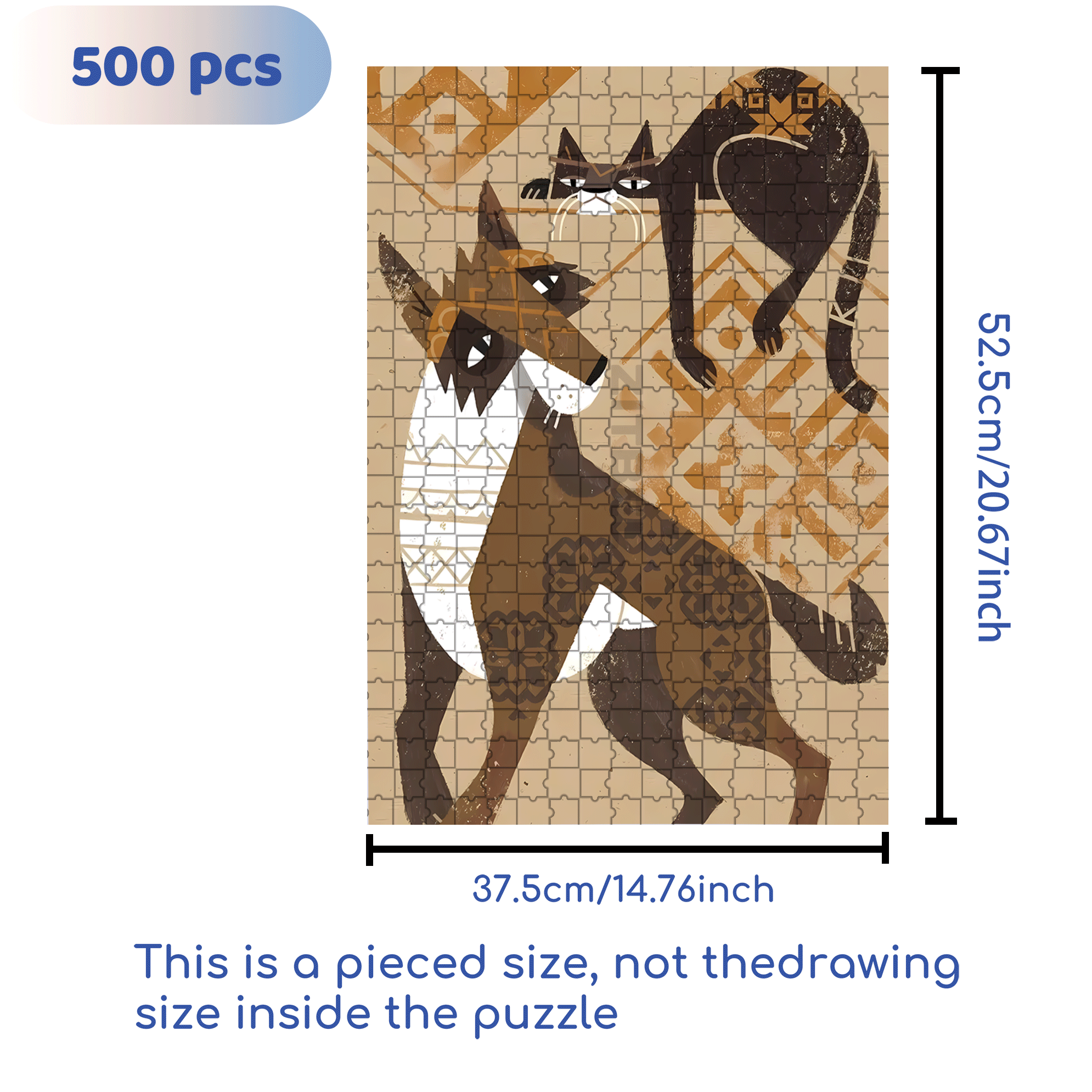 Norse Mythology 21 500pcs/1000pcs Jigsaw Puzzle, Scratch-Resistant, Interactive Family Game & Brain-Boosting DIY Decor, Perfect for Halloween, Christmas & New Year Gifts, Family Puzzle Game