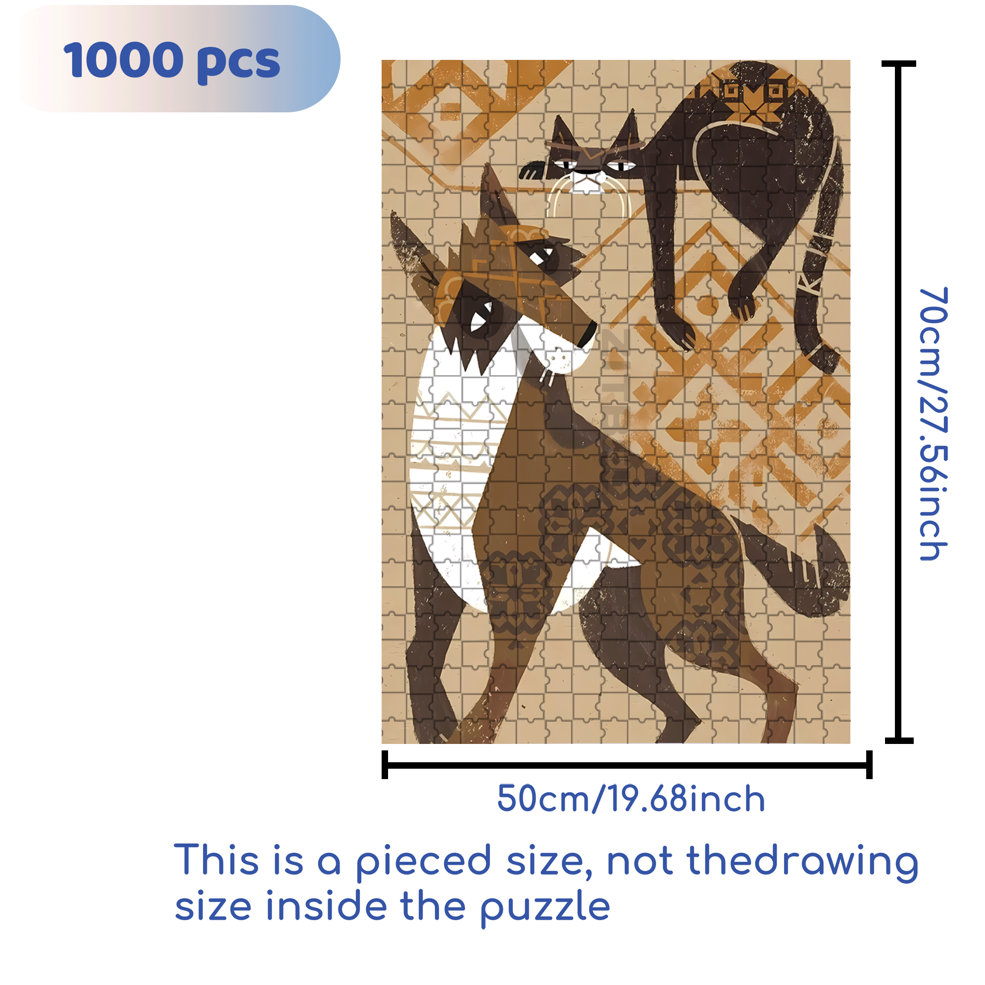 Norse Mythology 21 500pcs/1000pcs Jigsaw Puzzle, Scratch-Resistant, Interactive Family Game & Brain-Boosting DIY Decor, Perfect for Halloween, Christmas & New Year Gifts, Family Puzzle Game