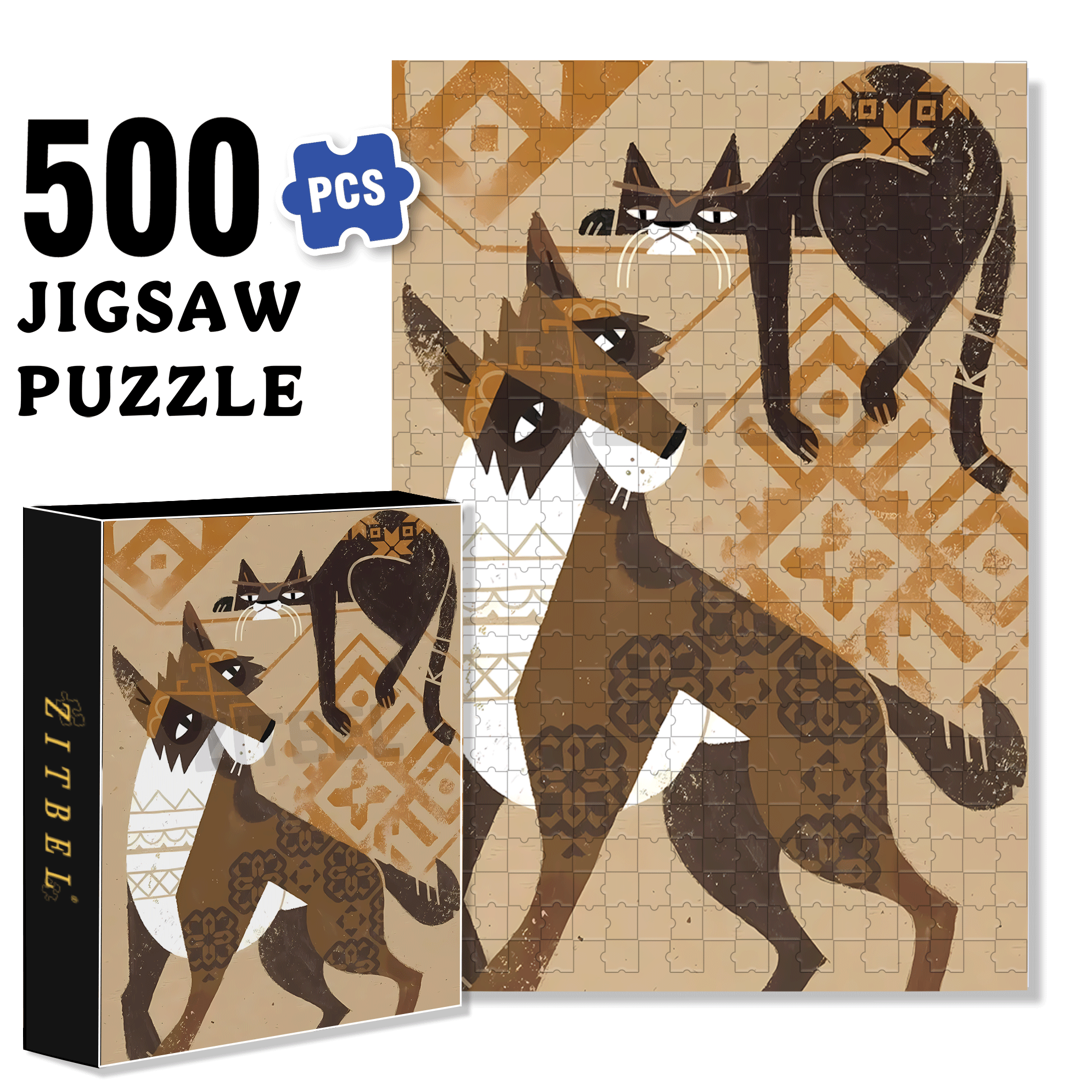 Norse Mythology 21 500pcs/1000pcs Jigsaw Puzzle, Scratch-Resistant, Interactive Family Game & Brain-Boosting DIY Decor, Perfect for Halloween, Christmas & New Year Gifts, Family Puzzle Game