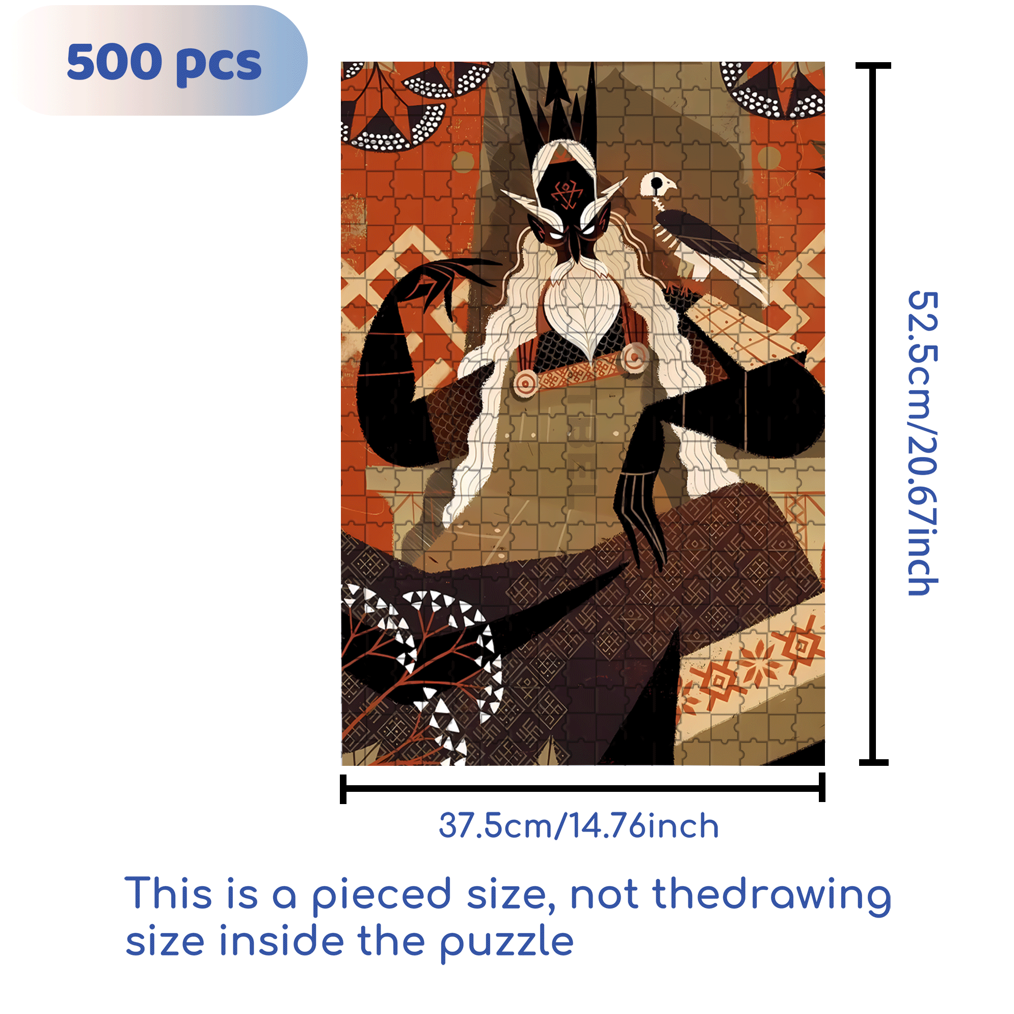 Norse Mythology 23 500pcs/1000pcs Jigsaw Puzzle, Scratch-Resistant, Interactive Family Game & Brain-Boosting DIY Decor, Perfect for Halloween, Christmas & New Year Gifts, Family Puzzle Game
