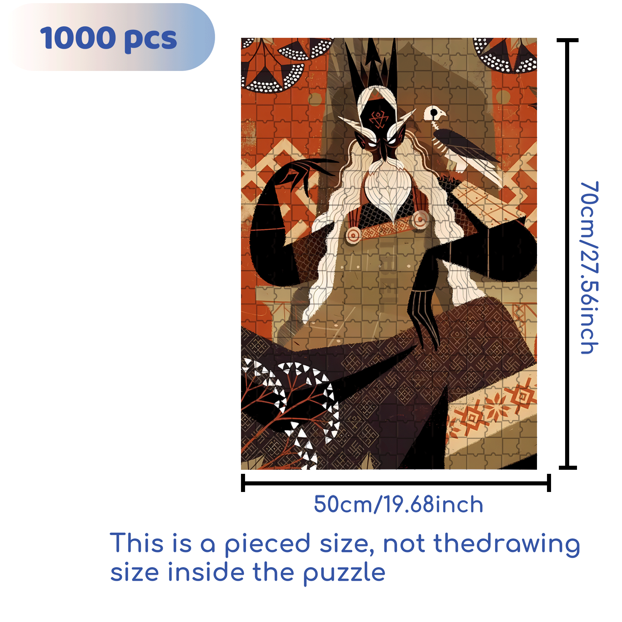 Norse Mythology 23 500pcs/1000pcs Jigsaw Puzzle, Scratch-Resistant, Interactive Family Game & Brain-Boosting DIY Decor, Perfect for Halloween, Christmas & New Year Gifts, Family Puzzle Game