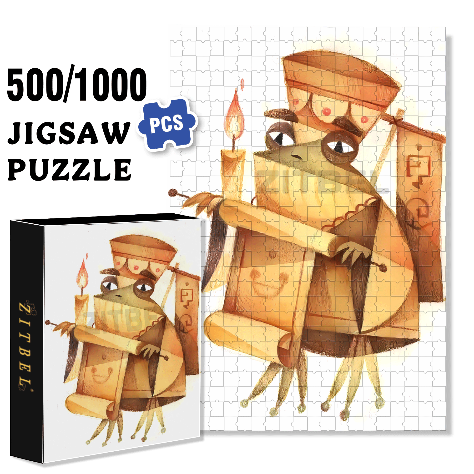 Norse Mythology 24 500pcs/1000pcs Jigsaw Puzzle, Scratch-Resistant, Interactive Family Game & Brain-Boosting DIY Decor, Perfect for Halloween, Christmas & New Year Gifts, Family Puzzle Game