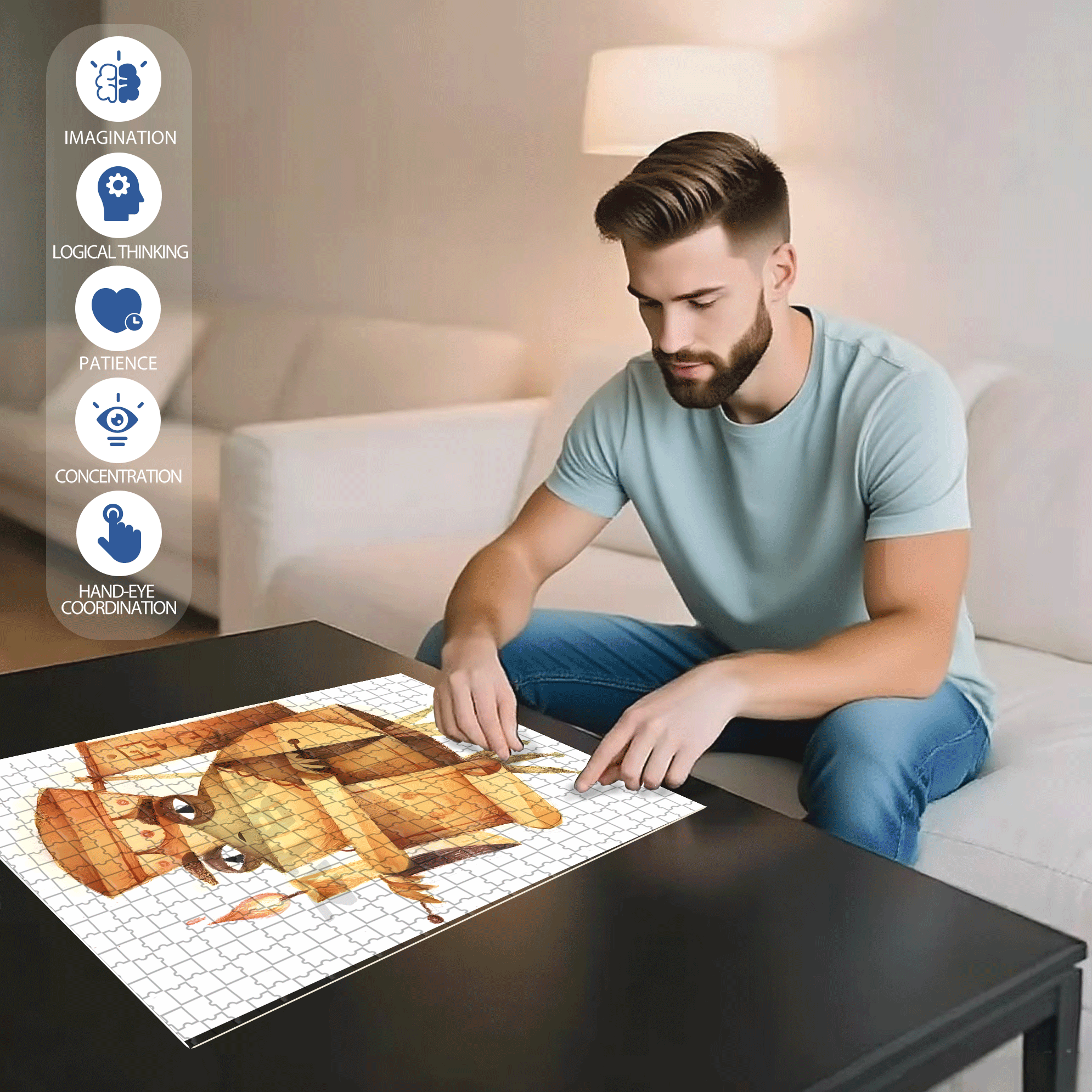 Norse Mythology 24 500pcs/1000pcs Jigsaw Puzzle, Scratch-Resistant, Interactive Family Game & Brain-Boosting DIY Decor, Perfect for Halloween, Christmas & New Year Gifts, Family Puzzle Game