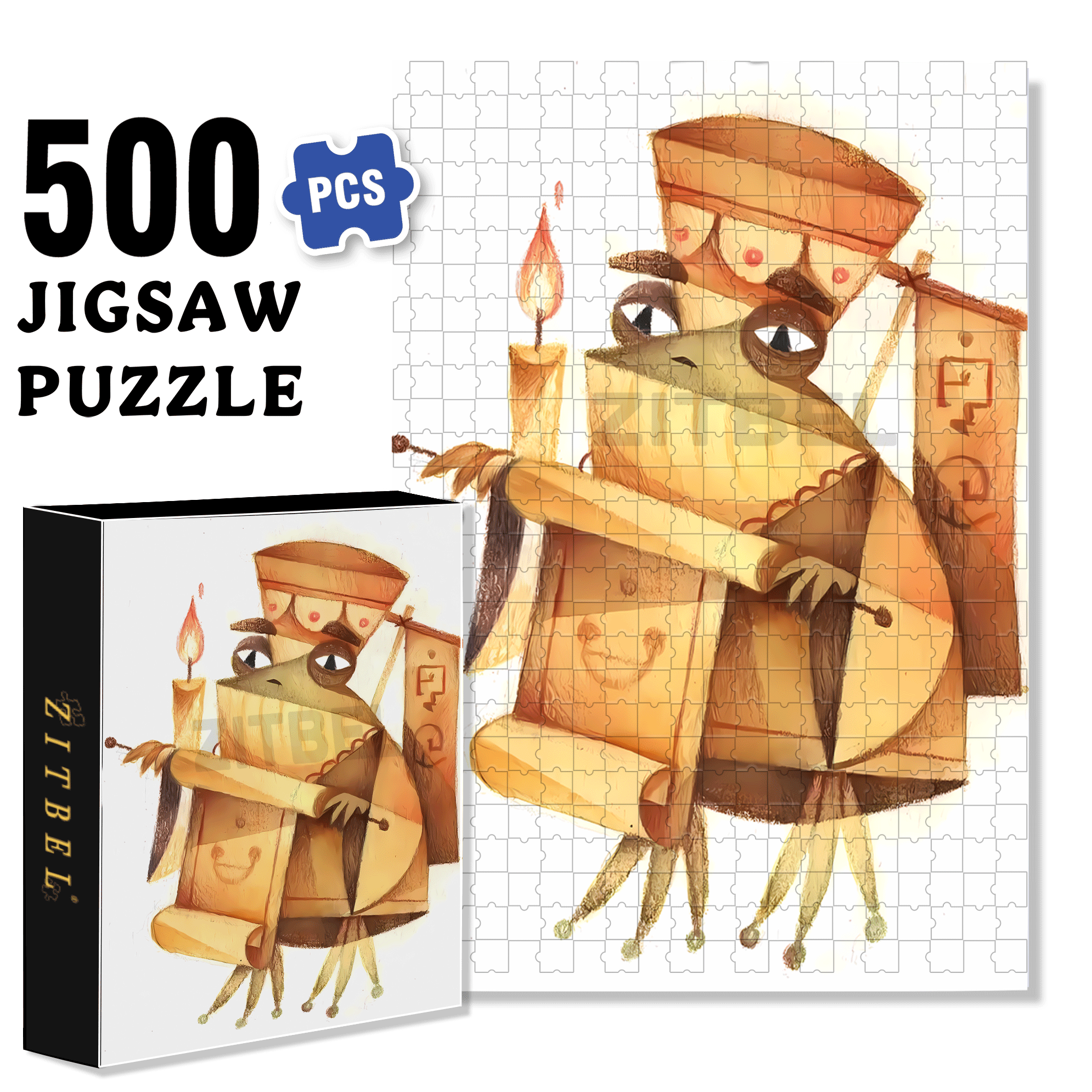Norse Mythology 24 500pcs/1000pcs Jigsaw Puzzle, Scratch-Resistant, Interactive Family Game & Brain-Boosting DIY Decor, Perfect for Halloween, Christmas & New Year Gifts, Family Puzzle Game