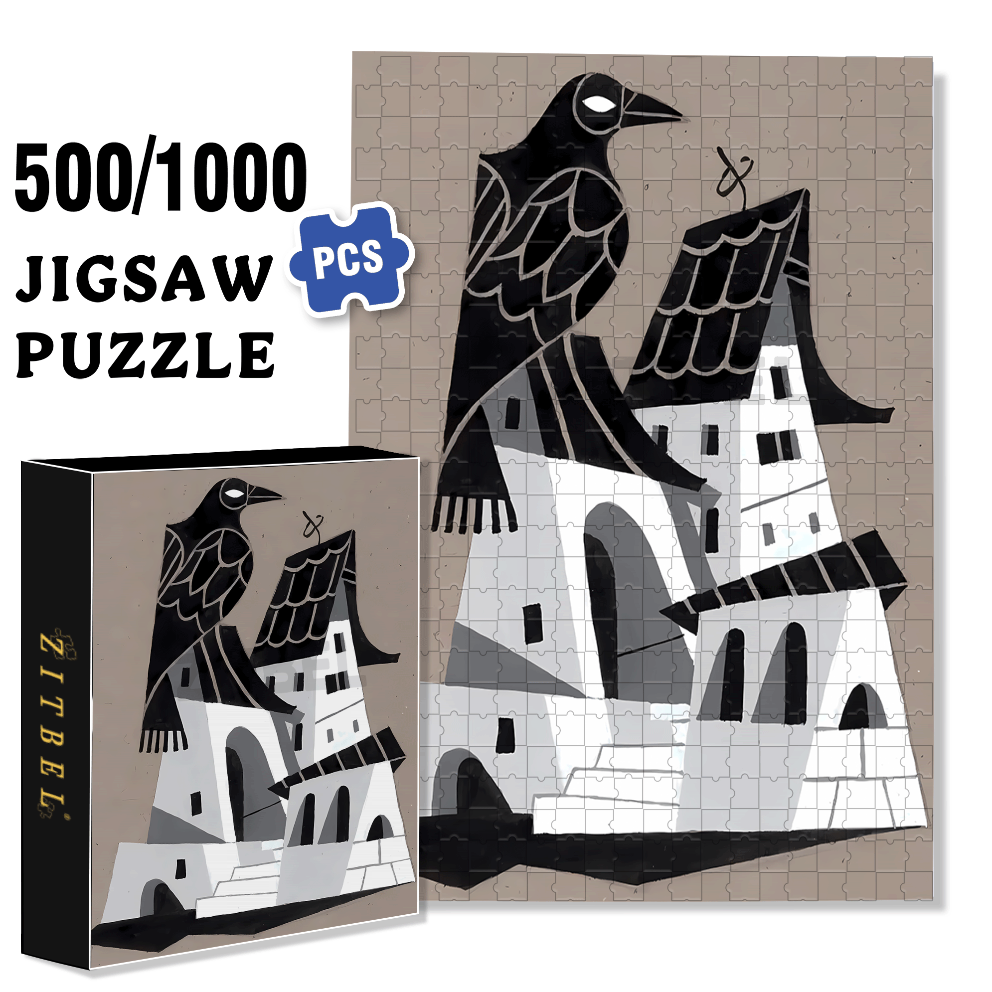 Norse Mythology 25 500pcs/1000pcs Jigsaw Puzzle, Scratch-Resistant, Interactive Family Game & Brain-Boosting DIY Decor, Perfect for Halloween, Christmas & New Year Gifts, Family Puzzle Game