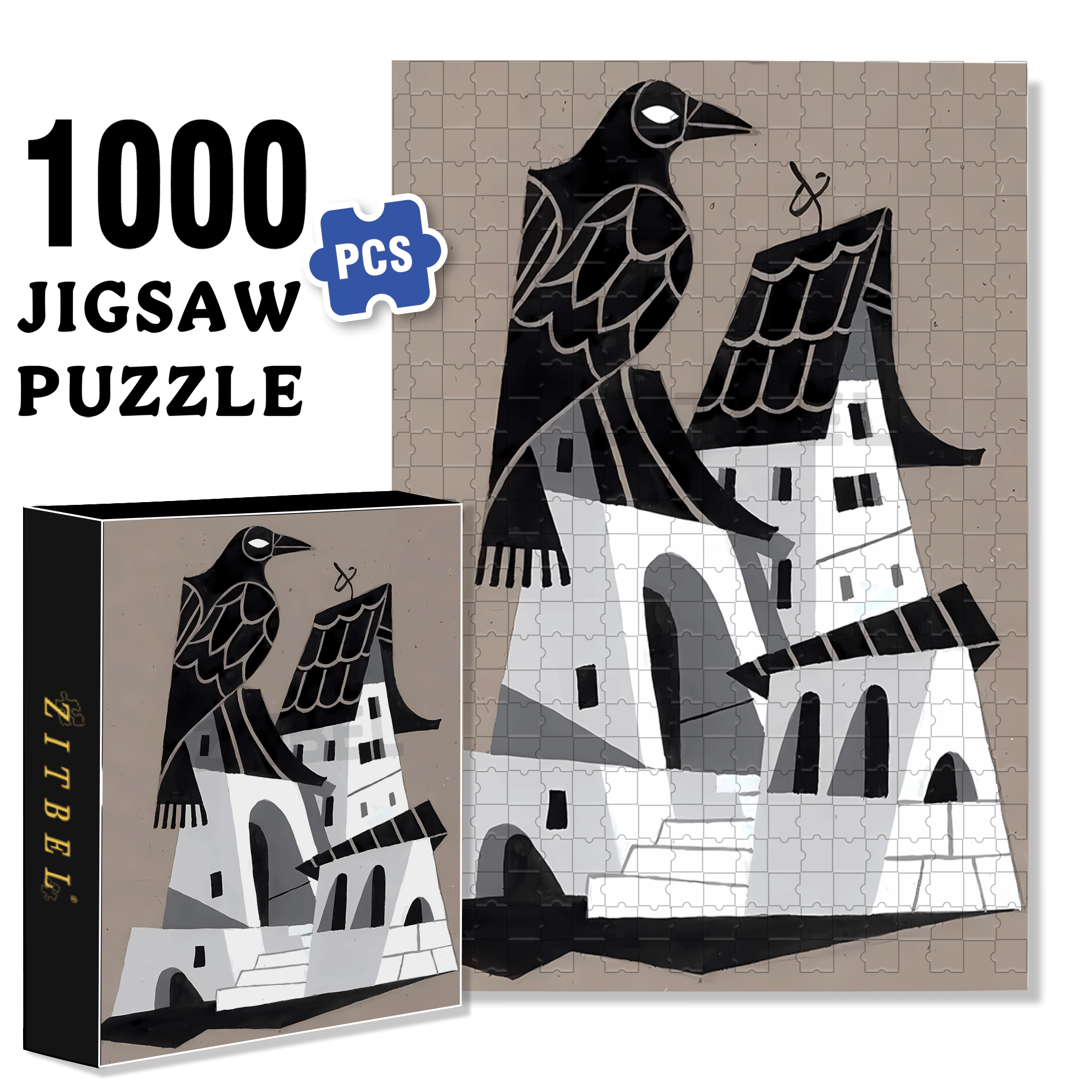 Norse Mythology 25 500pcs/1000pcs Jigsaw Puzzle, Scratch-Resistant, Interactive Family Game & Brain-Boosting DIY Decor, Perfect for Halloween, Christmas & New Year Gifts, Family Puzzle Game