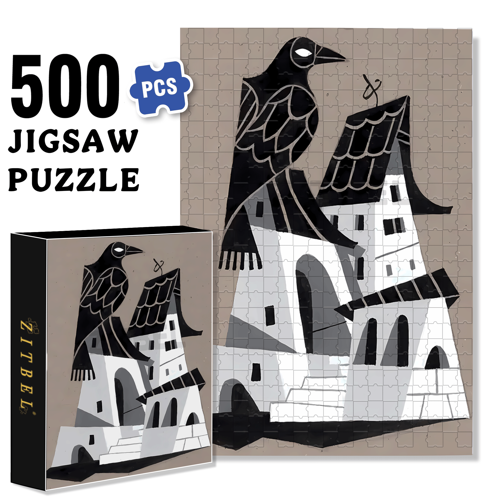 Norse Mythology 25 500pcs/1000pcs Jigsaw Puzzle, Scratch-Resistant, Interactive Family Game & Brain-Boosting DIY Decor, Perfect for Halloween, Christmas & New Year Gifts, Family Puzzle Game