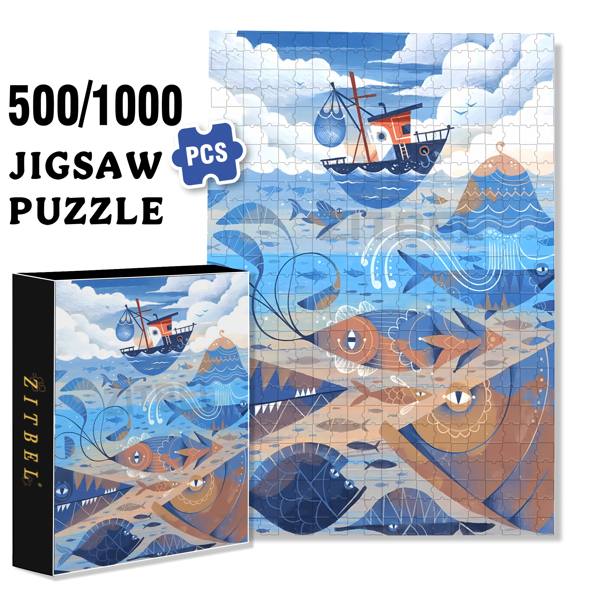 Norse Mythology 26 500pcs/1000pcs Jigsaw Puzzle, Scratch-Resistant, Interactive Family Game & Brain-Boosting DIY Decor, Perfect for Halloween, Christmas & New Year Gifts, Family Puzzle Game