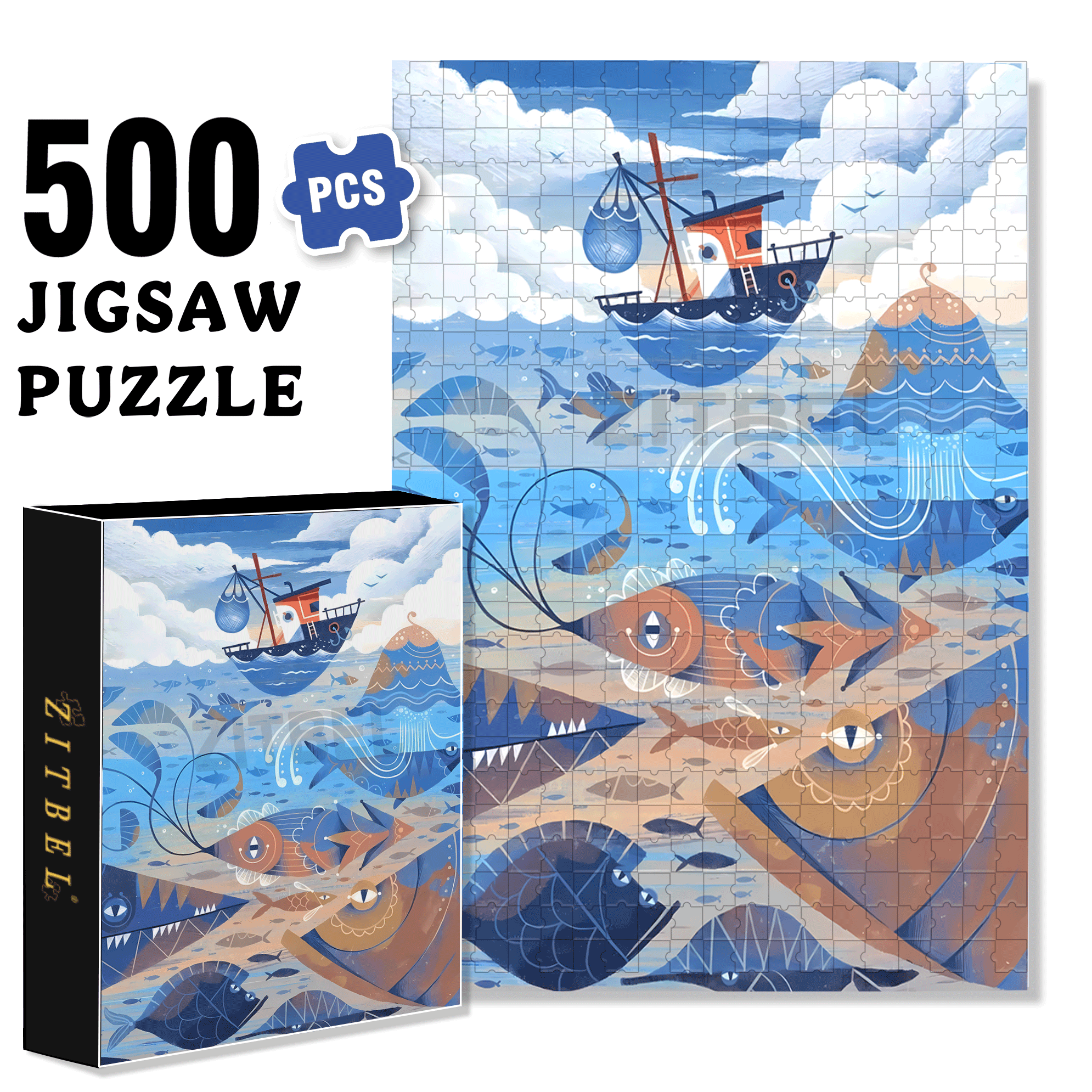 Norse Mythology 26 500pcs/1000pcs Jigsaw Puzzle, Scratch-Resistant, Interactive Family Game & Brain-Boosting DIY Decor, Perfect for Halloween, Christmas & New Year Gifts, Family Puzzle Game