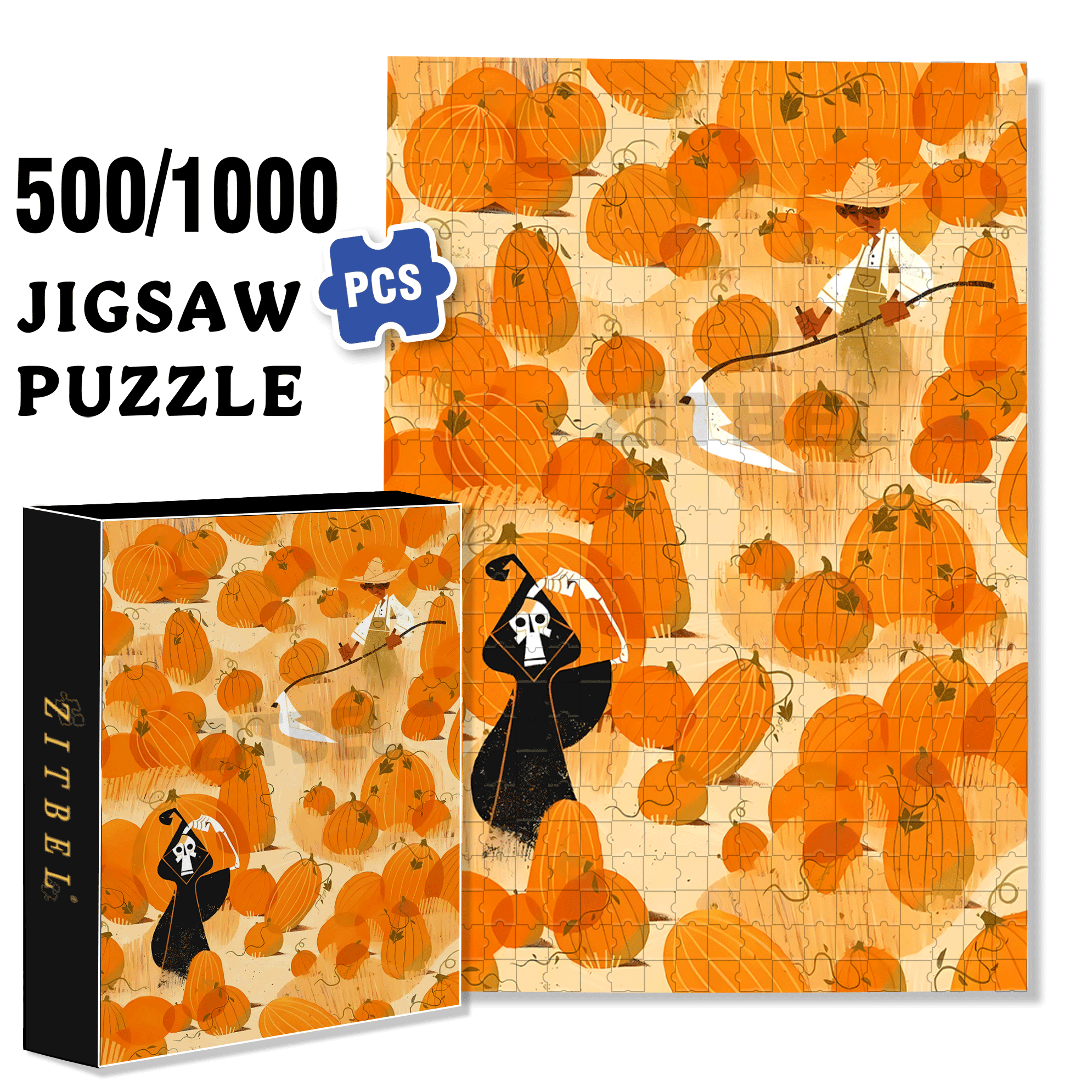Norse Mythology 28 500pcs/1000pcs Jigsaw Puzzle, Scratch-Resistant, Interactive Family Game & Brain-Boosting DIY Decor, Perfect for Halloween, Christmas & New Year Gifts, Family Puzzle Game