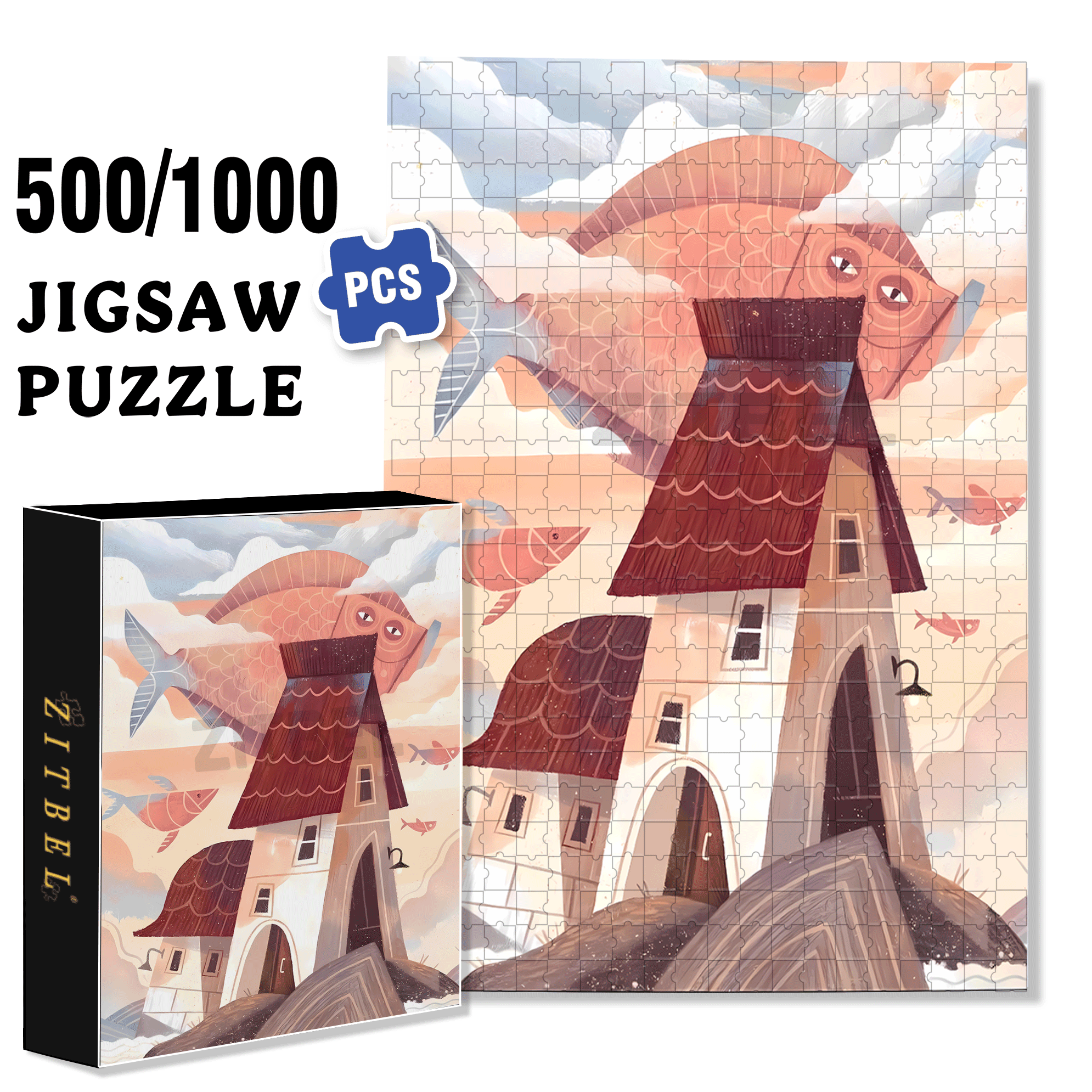 Norse Mythology 32 500pcs/1000pcs Jigsaw Puzzle, Scratch-Resistant, Interactive Family Game & Brain-Boosting DIY Decor, Perfect for Halloween, Christmas & New Year Gifts, Family Puzzle Game
