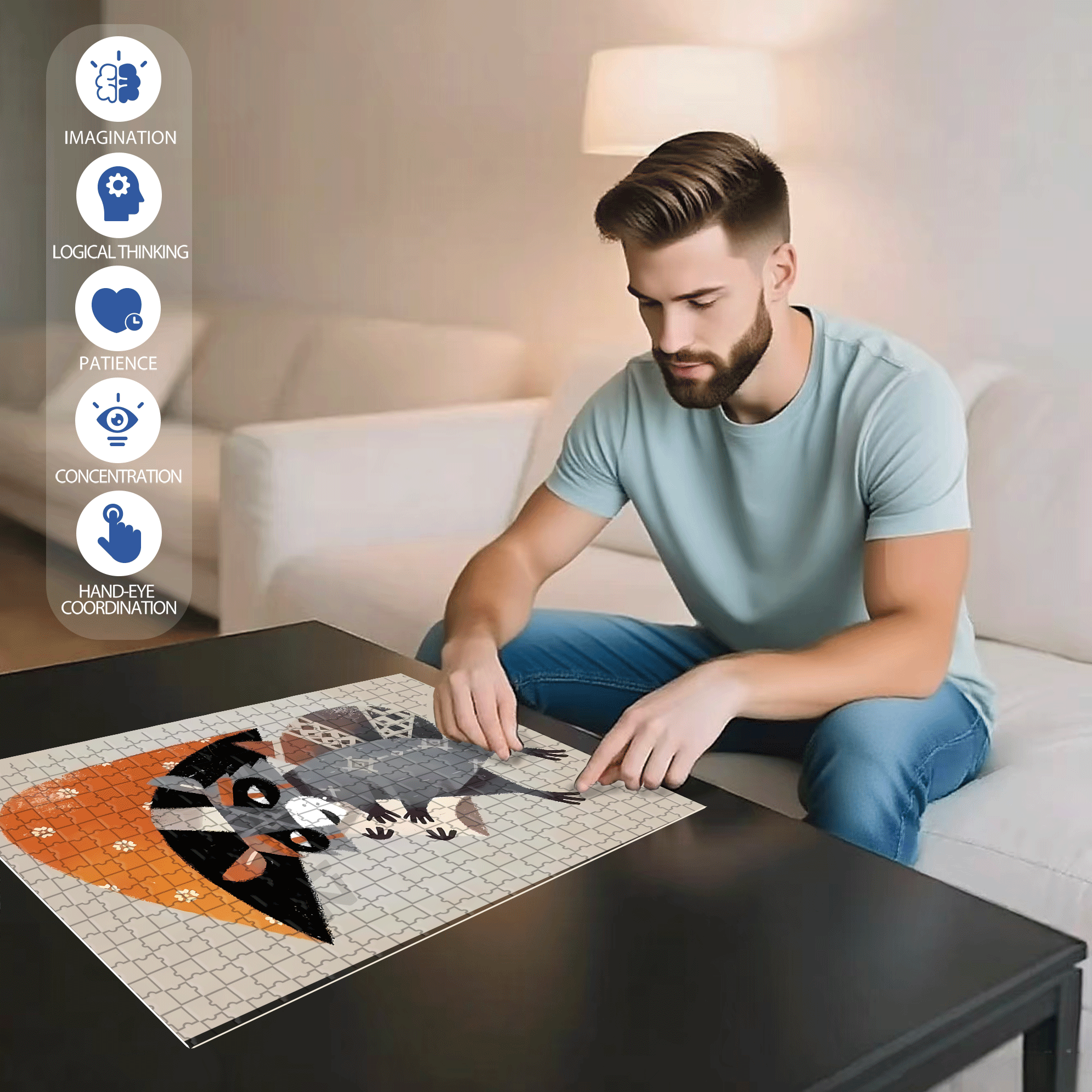 Norse Mythology 33 500pcs/1000pcs Jigsaw Puzzle, Scratch-Resistant, Interactive Family Game & Brain-Boosting DIY Decor, Perfect for Halloween, Christmas & New Year Gifts, Family Puzzle Game