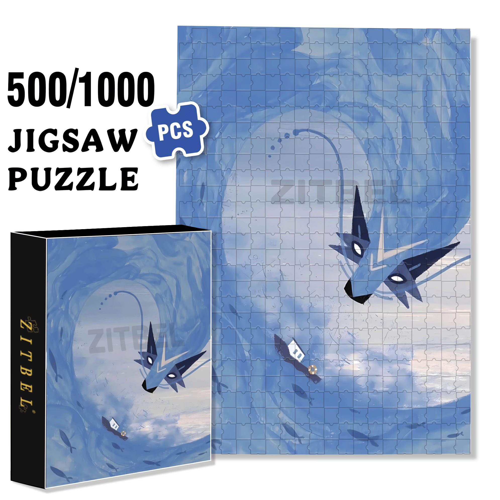 Norse Mythology 34 500pcs/1000pcs Jigsaw Puzzle, Scratch-Resistant, Interactive Family Game & Brain-Boosting DIY Decor, Perfect for Halloween, Christmas & New Year Gifts, Family Puzzle Game