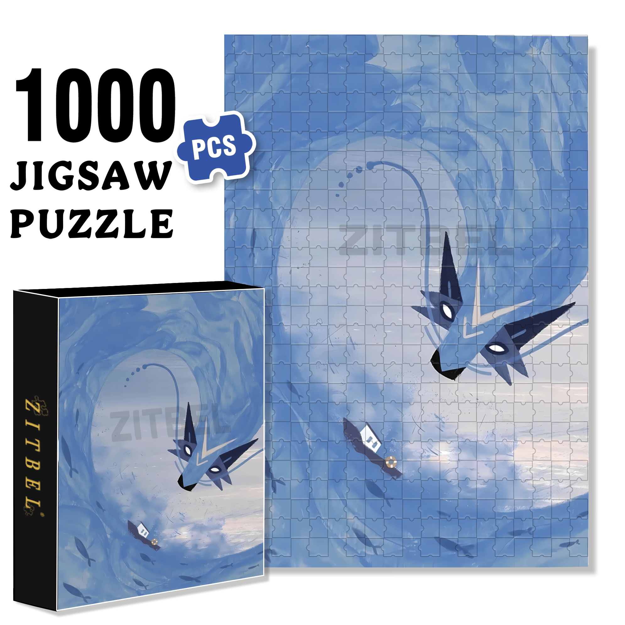Norse Mythology 34 500pcs/1000pcs Jigsaw Puzzle, Scratch-Resistant, Interactive Family Game & Brain-Boosting DIY Decor, Perfect for Halloween, Christmas & New Year Gifts, Family Puzzle Game