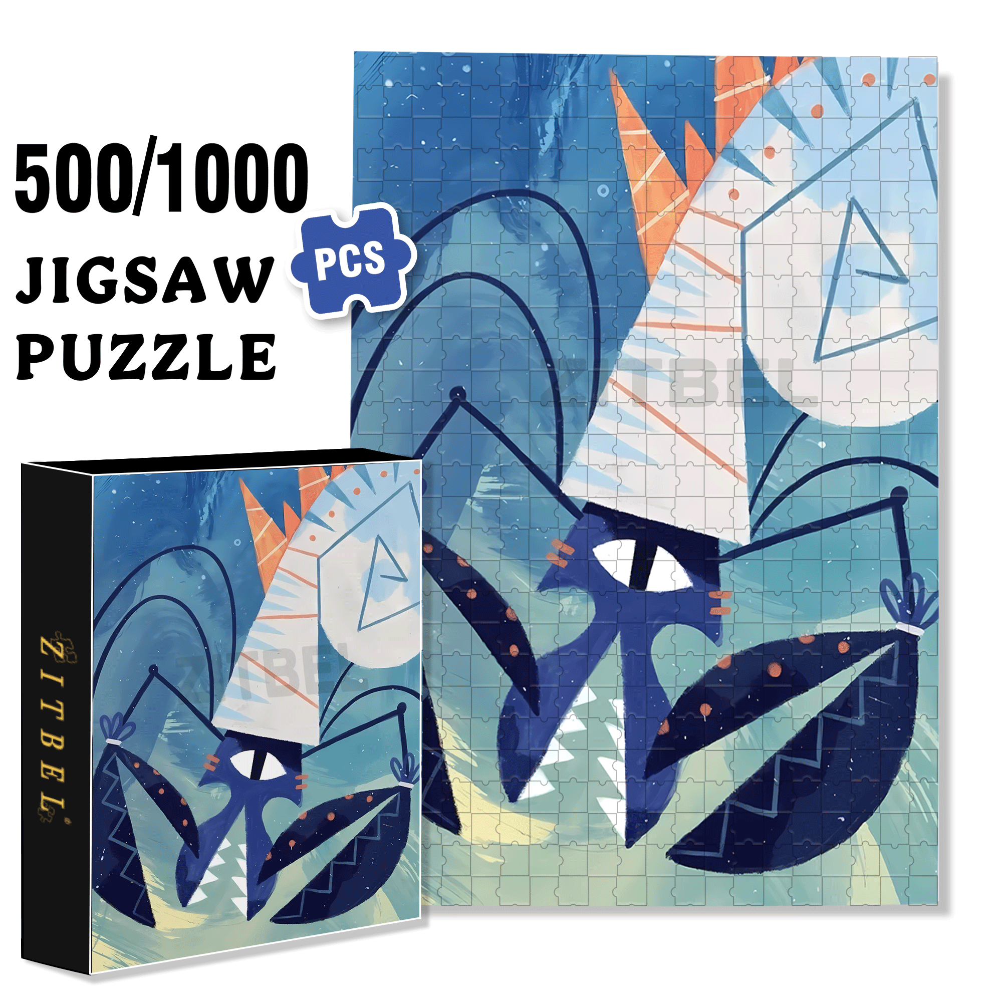 Norse Mythology 35 500pcs/1000pcs Jigsaw Puzzle, Scratch-Resistant, Interactive Family Game & Brain-Boosting DIY Decor, Perfect for Halloween, Christmas & New Year Gifts, Family Puzzle Game