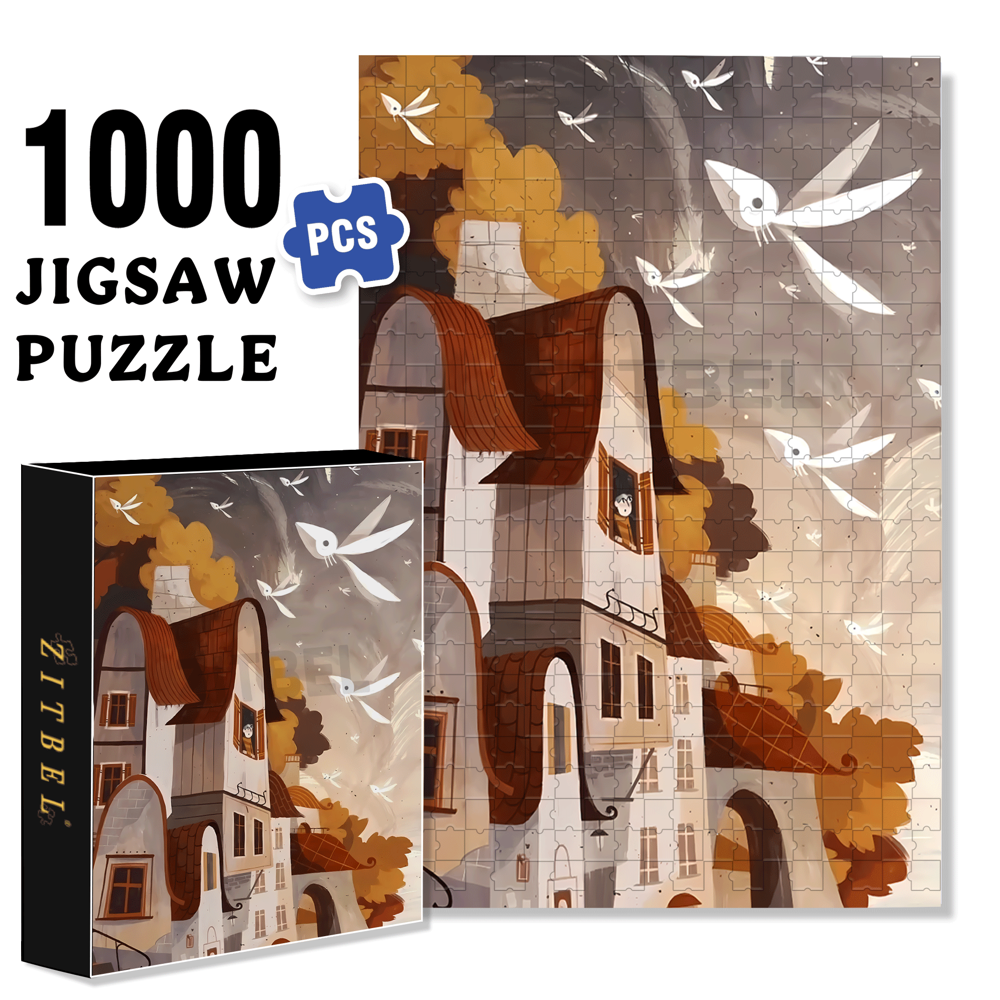 Norse Mythology 36 500pcs/1000pcs Jigsaw Puzzle, Scratch-Resistant, Interactive Family Game & Brain-Boosting DIY Decor, Perfect for Halloween, Christmas & New Year Gifts, Family Puzzle Game