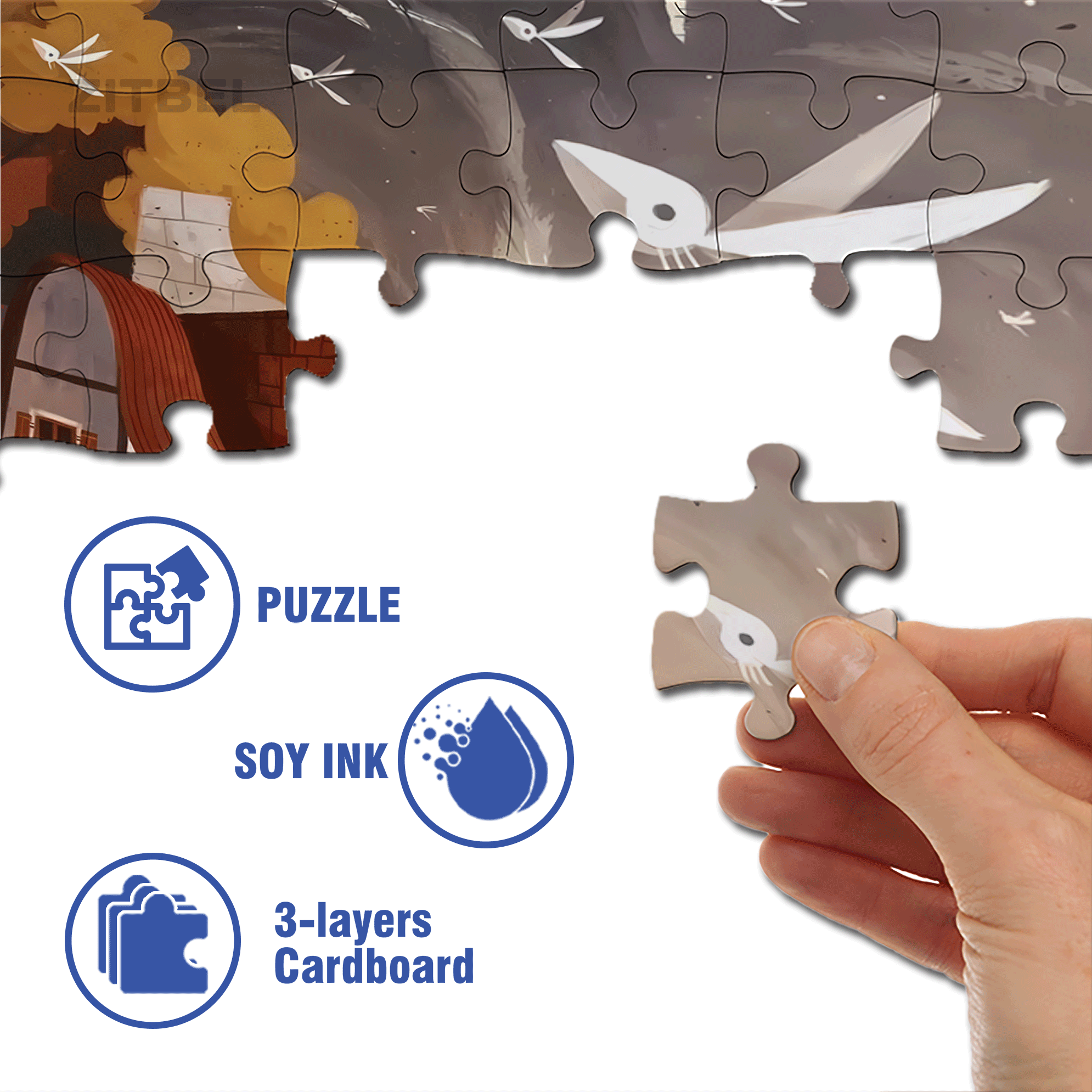 Norse Mythology 36 500pcs/1000pcs Jigsaw Puzzle, Scratch-Resistant, Interactive Family Game & Brain-Boosting DIY Decor, Perfect for Halloween, Christmas & New Year Gifts, Family Puzzle Game