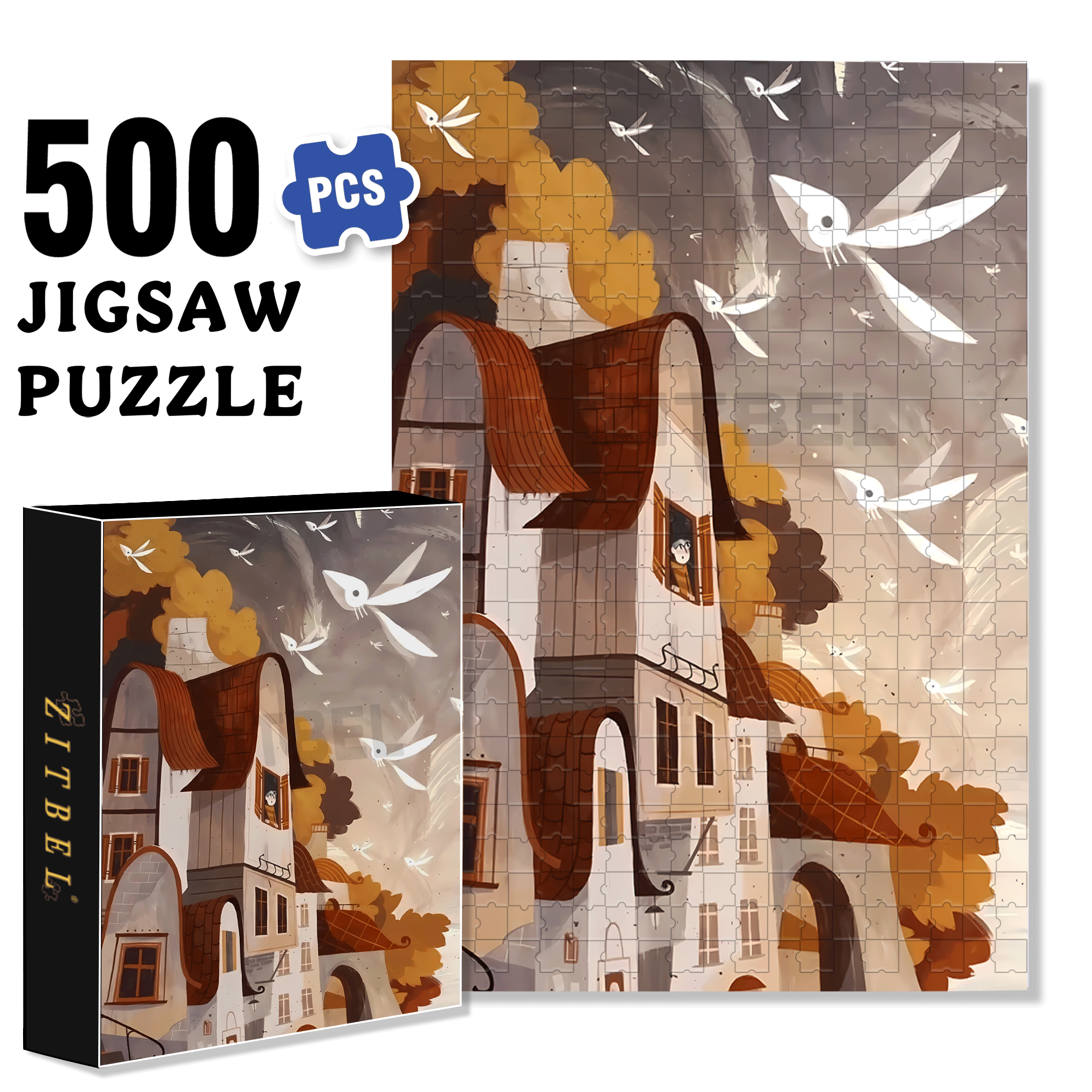 Norse Mythology 36 500pcs/1000pcs Jigsaw Puzzle, Scratch-Resistant, Interactive Family Game & Brain-Boosting DIY Decor, Perfect for Halloween, Christmas & New Year Gifts, Family Puzzle Game