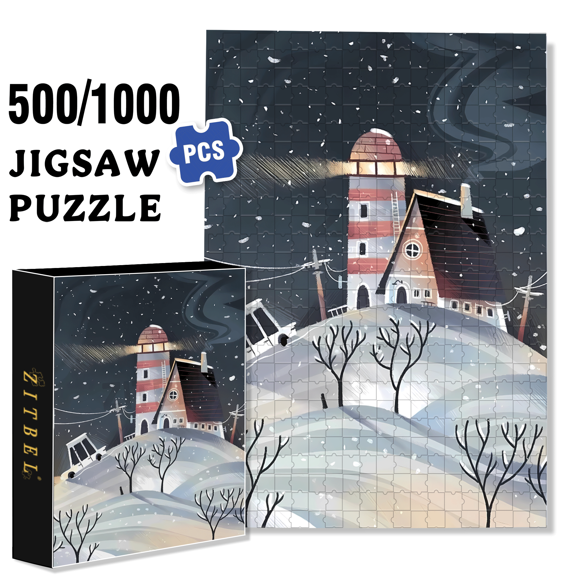 Norse Mythology 38 500pcs/1000pcs Jigsaw Puzzle, Scratch-Resistant, Interactive Family Game & Brain-Boosting DIY Decor, Perfect for Halloween, Christmas & New Year Gifts, Family Puzzle Game