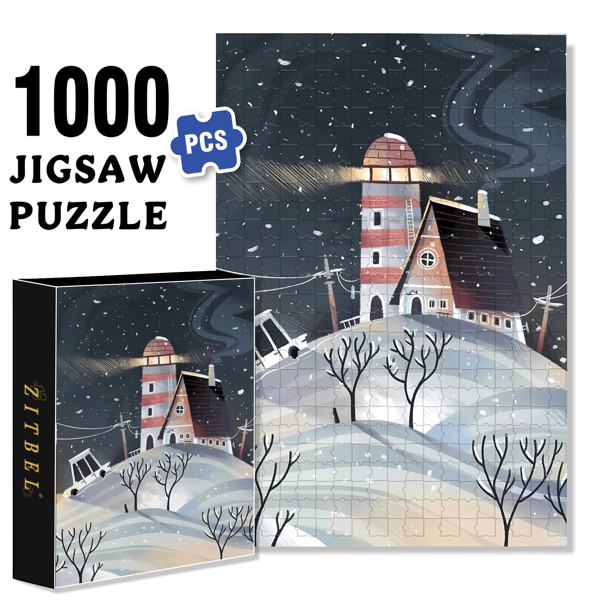 Norse Mythology 38 500pcs/1000pcs Jigsaw Puzzle, Scratch-Resistant, Interactive Family Game & Brain-Boosting DIY Decor, Perfect for Halloween, Christmas & New Year Gifts, Family Puzzle Game