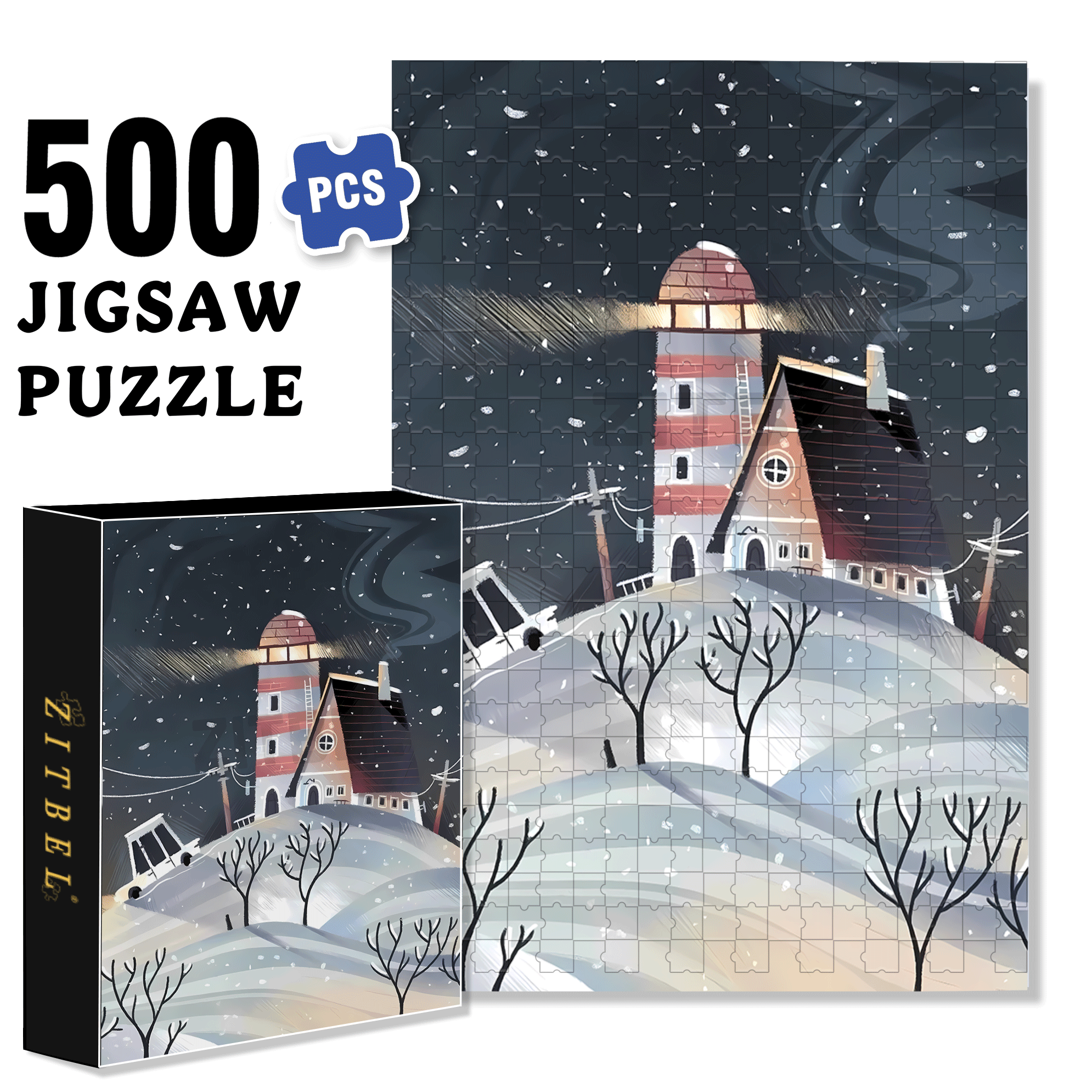 Norse Mythology 38 500pcs/1000pcs Jigsaw Puzzle, Scratch-Resistant, Interactive Family Game & Brain-Boosting DIY Decor, Perfect for Halloween, Christmas & New Year Gifts, Family Puzzle Game