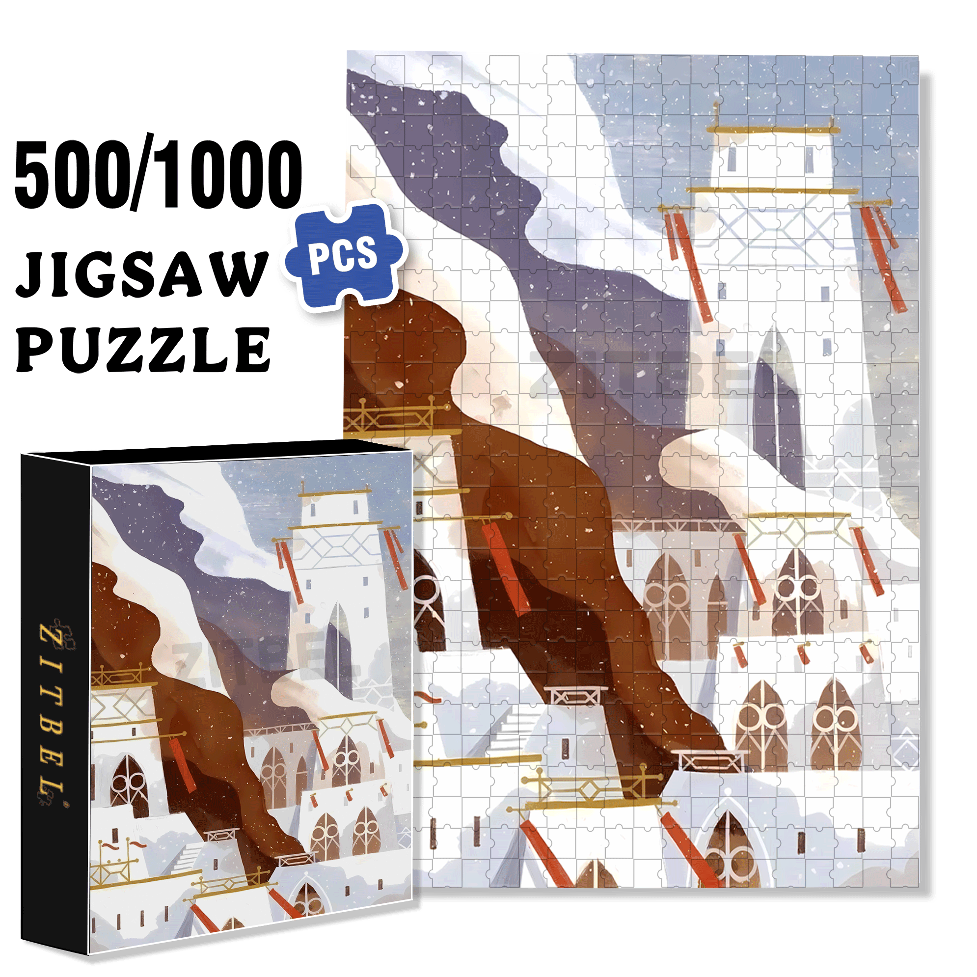 Norse Mythology 39 500pcs/1000pcs Jigsaw Puzzle, Scratch-Resistant, Interactive Family Game & Brain-Boosting DIY Decor, Perfect for Halloween, Christmas & New Year Gifts, Family Puzzle Game