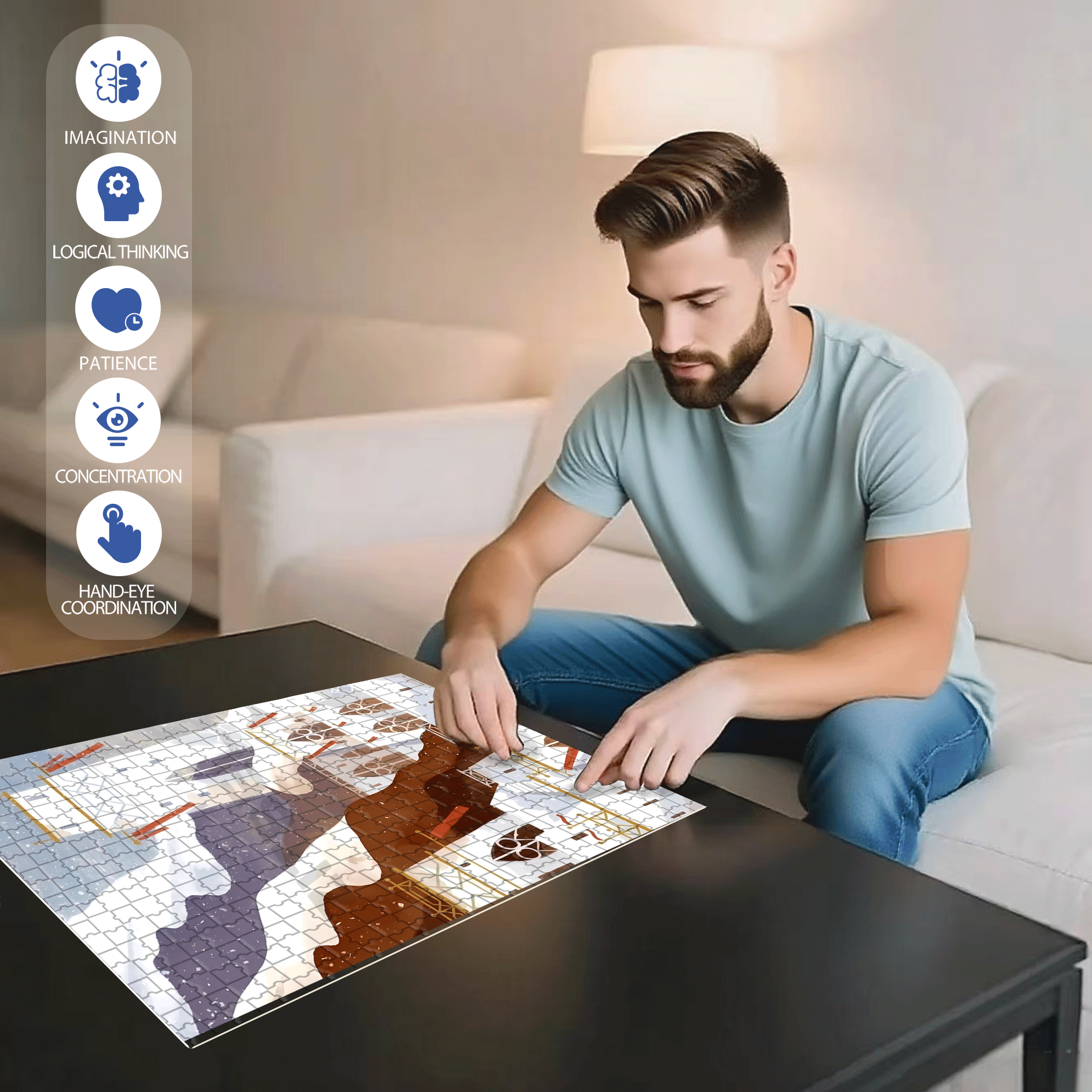 Norse Mythology 39 500pcs/1000pcs Jigsaw Puzzle, Scratch-Resistant, Interactive Family Game & Brain-Boosting DIY Decor, Perfect for Halloween, Christmas & New Year Gifts, Family Puzzle Game