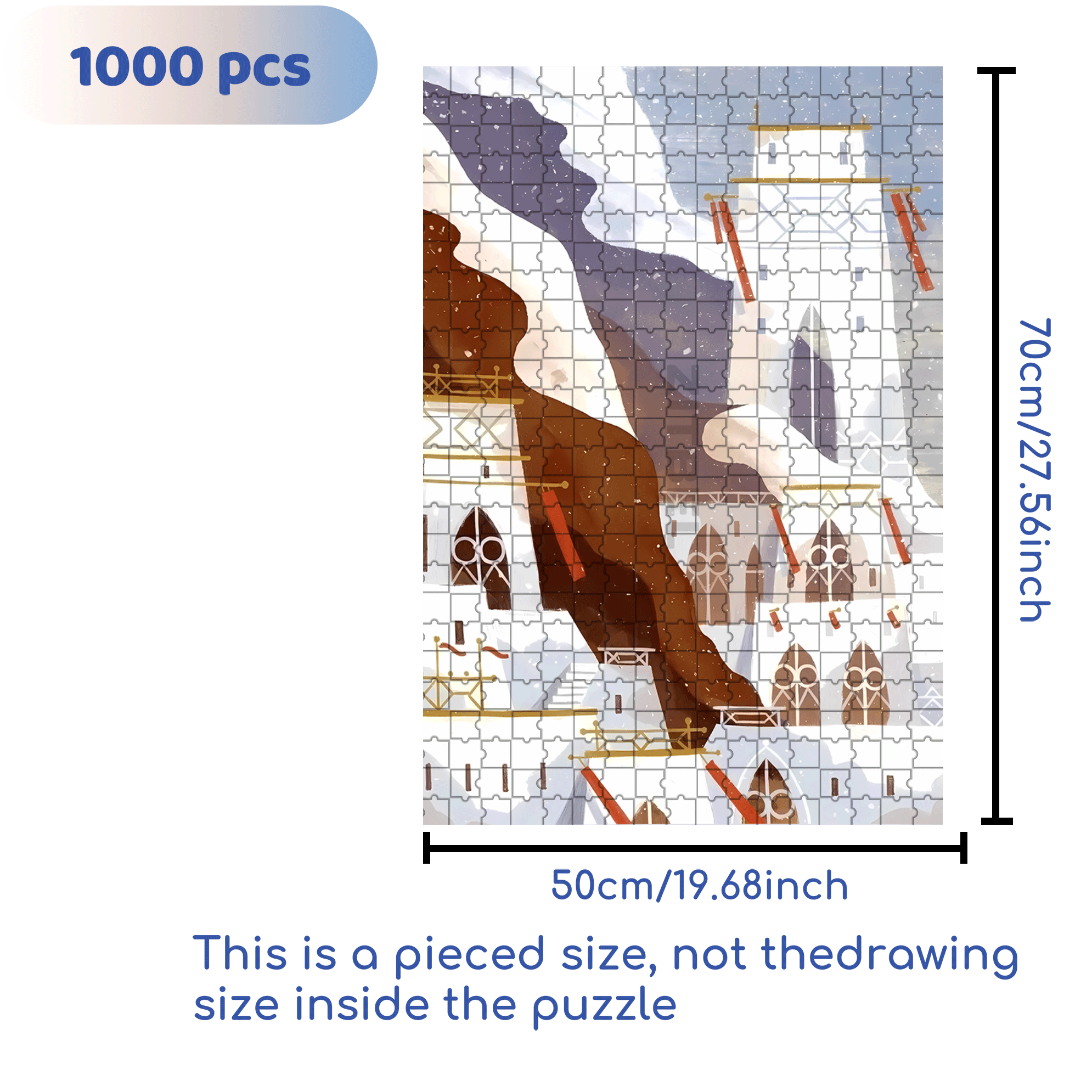 Norse Mythology 39 500pcs/1000pcs Jigsaw Puzzle, Scratch-Resistant, Interactive Family Game & Brain-Boosting DIY Decor, Perfect for Halloween, Christmas & New Year Gifts, Family Puzzle Game