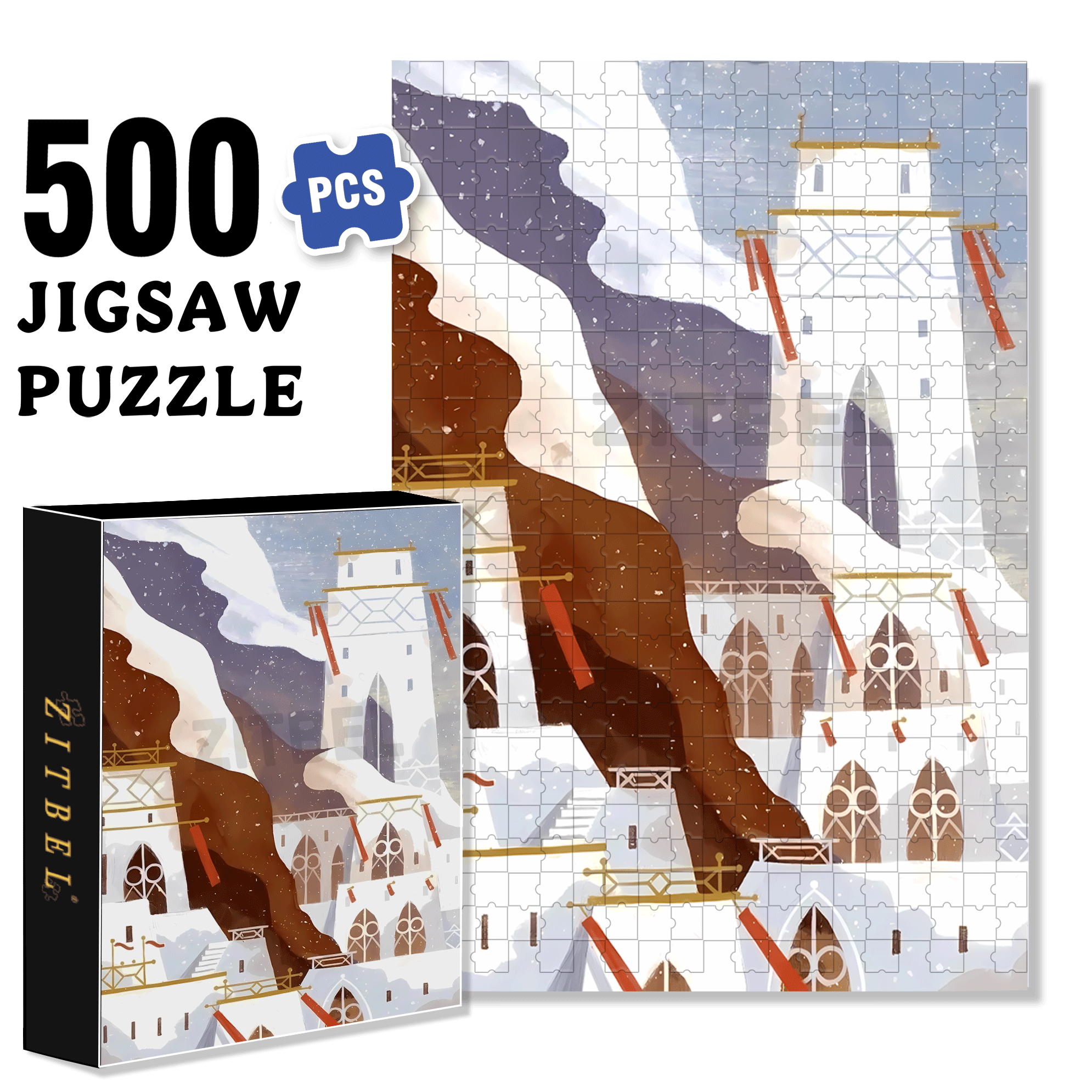 Norse Mythology 39 500pcs/1000pcs Jigsaw Puzzle, Scratch-Resistant, Interactive Family Game & Brain-Boosting DIY Decor, Perfect for Halloween, Christmas & New Year Gifts, Family Puzzle Game