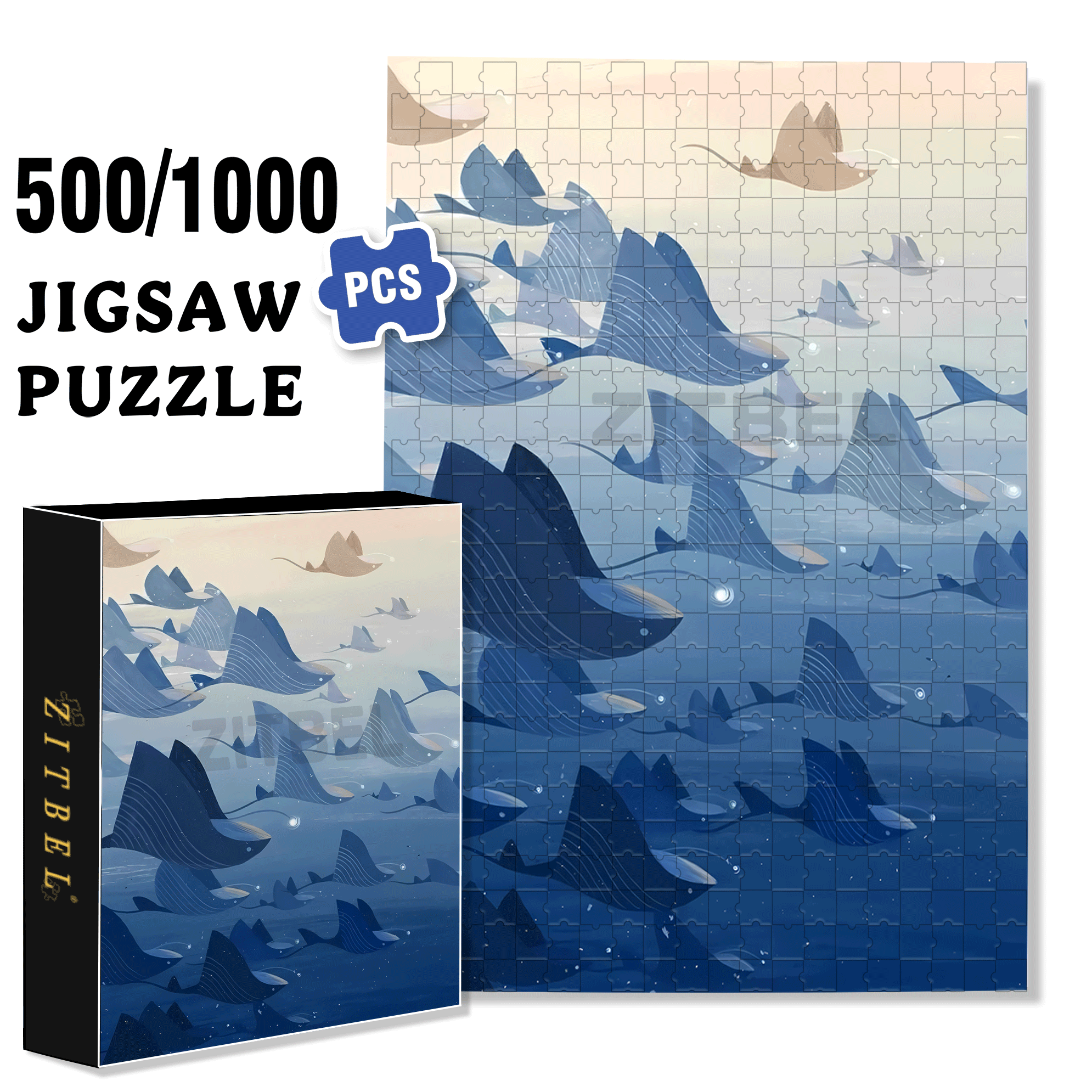 Norse Mythology 40 500pcs/1000pcs Jigsaw Puzzle, Scratch-Resistant, Interactive Family Game & Brain-Boosting DIY Decor, Perfect for Halloween, Christmas & New Year Gifts, Family Puzzle Game