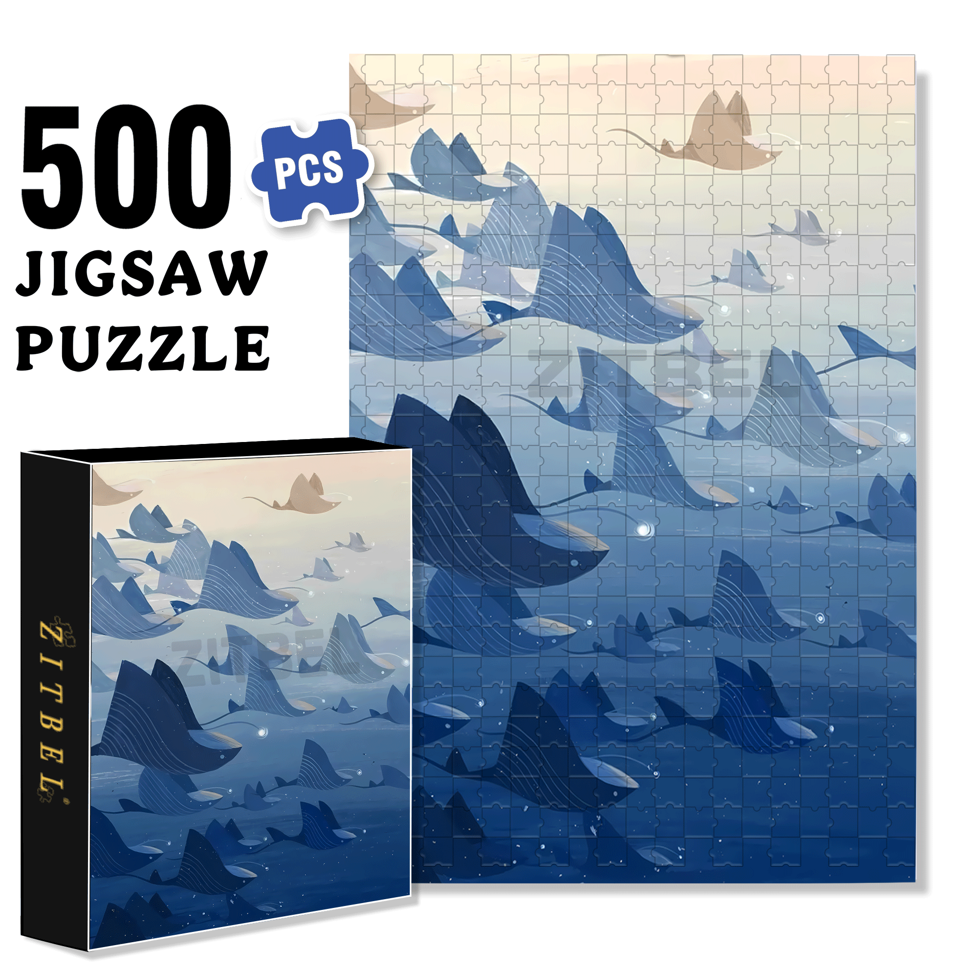 Norse Mythology 40 500pcs/1000pcs Jigsaw Puzzle, Scratch-Resistant, Interactive Family Game & Brain-Boosting DIY Decor, Perfect for Halloween, Christmas & New Year Gifts, Family Puzzle Game