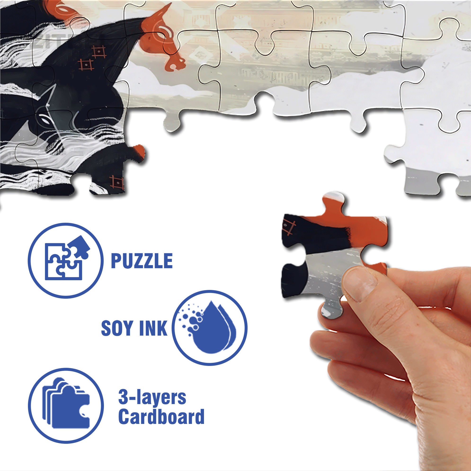 Norse Mythology 41 500pcs/1000pcs Jigsaw Puzzle, Scratch-Resistant, Interactive Family Game & Brain-Boosting DIY Decor, Perfect for Halloween, Christmas & New Year Gifts, Family Puzzle Game