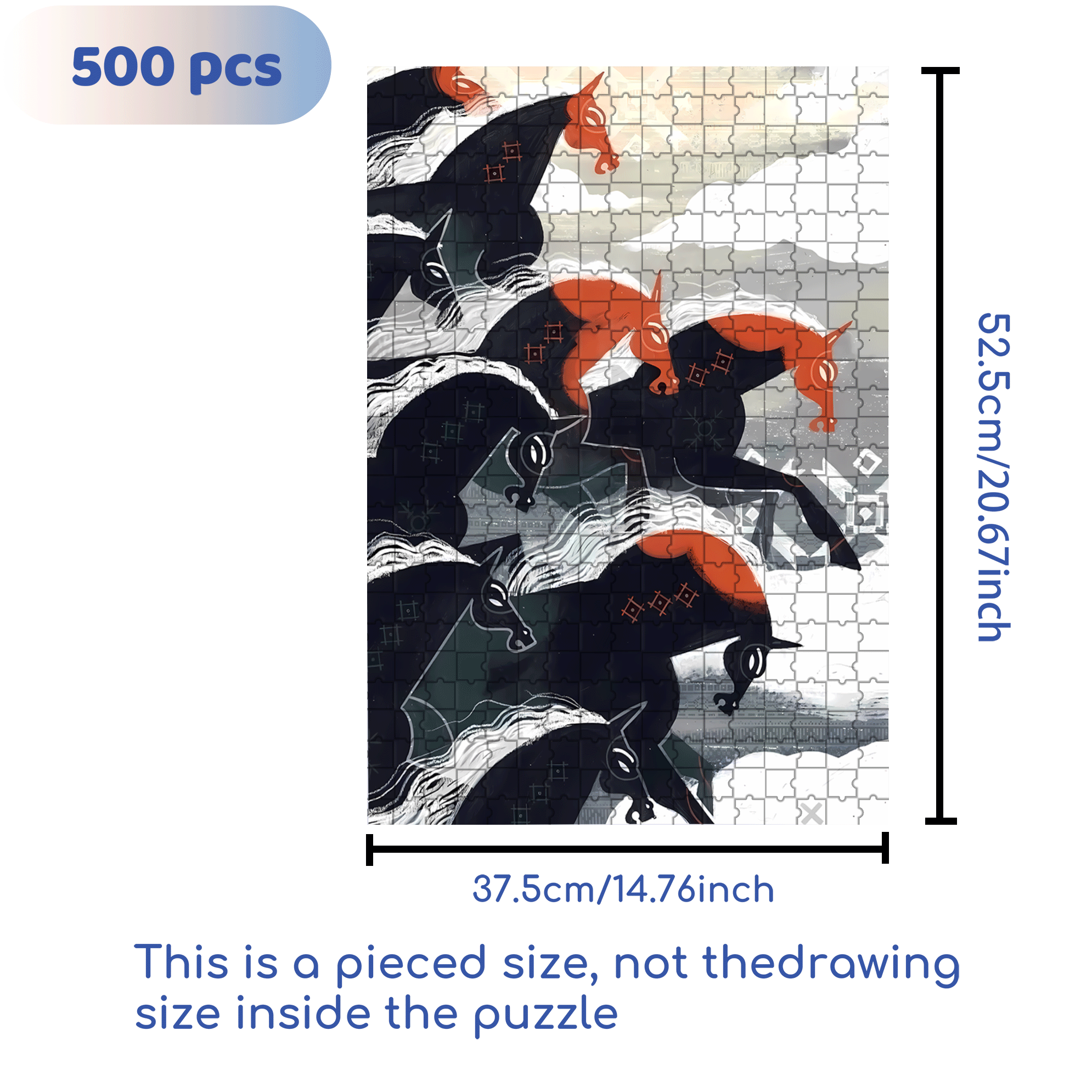 Norse Mythology 41 500pcs/1000pcs Jigsaw Puzzle, Scratch-Resistant, Interactive Family Game & Brain-Boosting DIY Decor, Perfect for Halloween, Christmas & New Year Gifts, Family Puzzle Game
