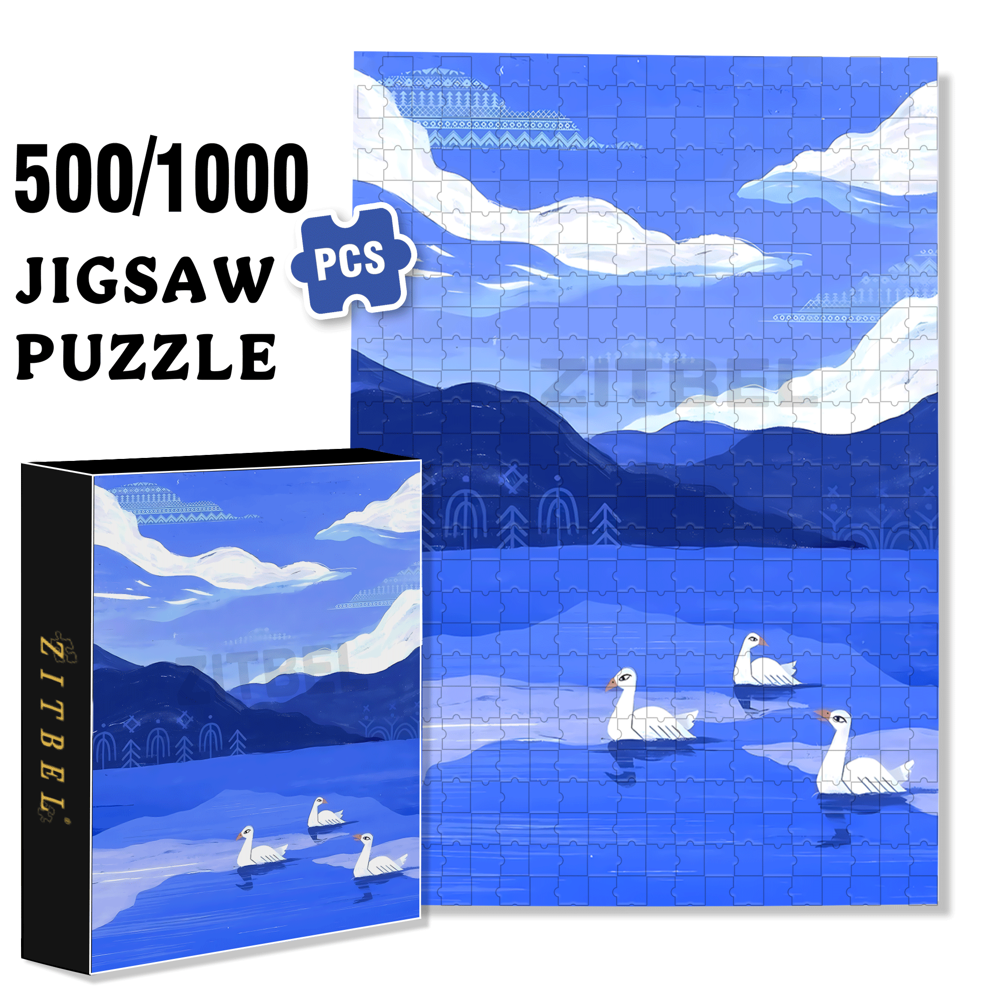 Norse Mythology 42 500pcs/1000pcs Jigsaw Puzzle, Scratch-Resistant, Interactive Family Game & Brain-Boosting DIY Decor, Perfect for Halloween, Christmas & New Year Gifts, Family Puzzle Game