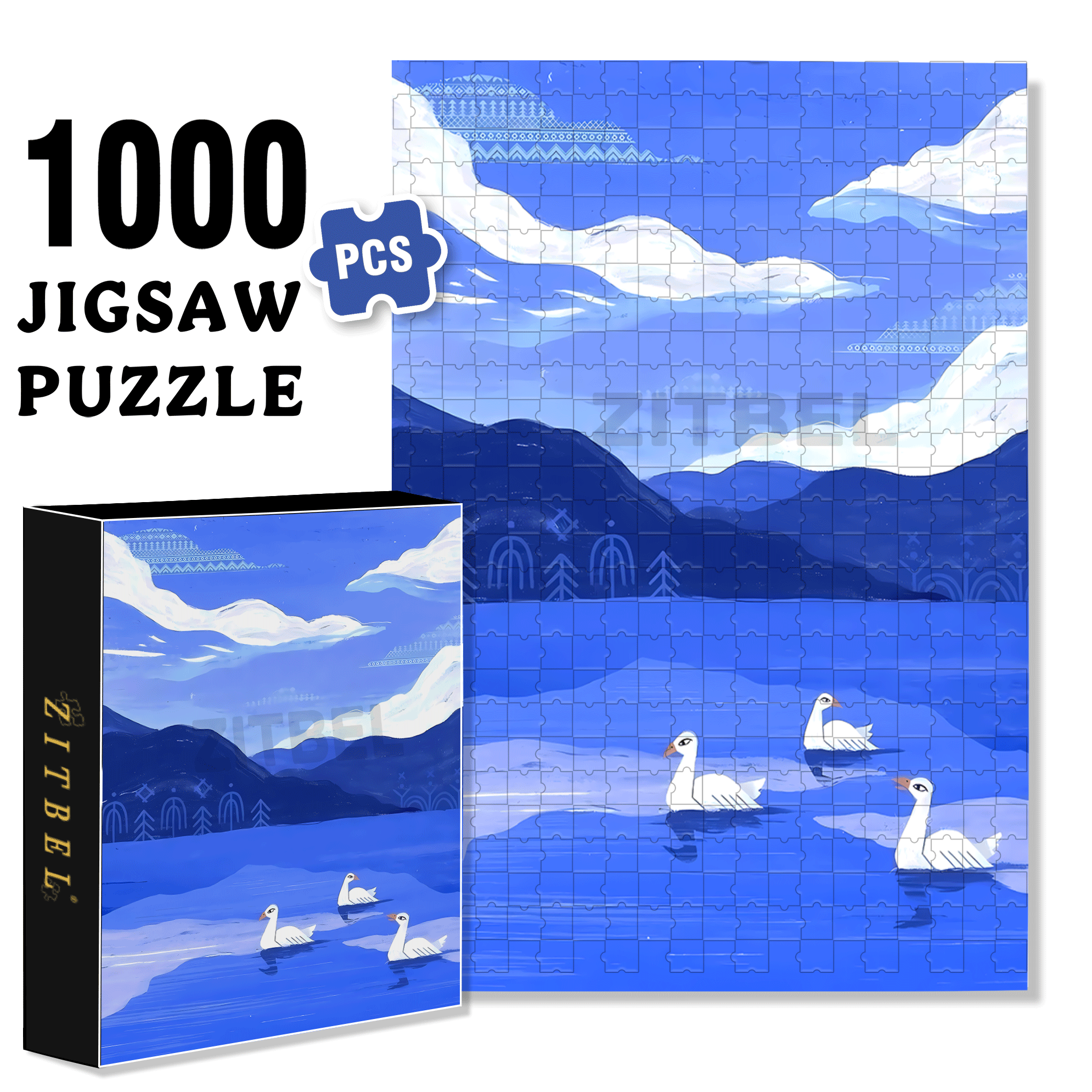Norse Mythology 42 500pcs/1000pcs Jigsaw Puzzle, Scratch-Resistant, Interactive Family Game & Brain-Boosting DIY Decor, Perfect for Halloween, Christmas & New Year Gifts, Family Puzzle Game