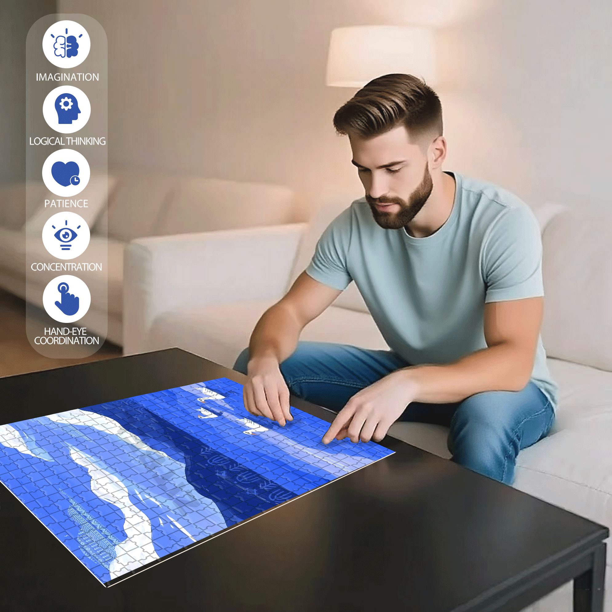 Norse Mythology 42 500pcs/1000pcs Jigsaw Puzzle, Scratch-Resistant, Interactive Family Game & Brain-Boosting DIY Decor, Perfect for Halloween, Christmas & New Year Gifts, Family Puzzle Game