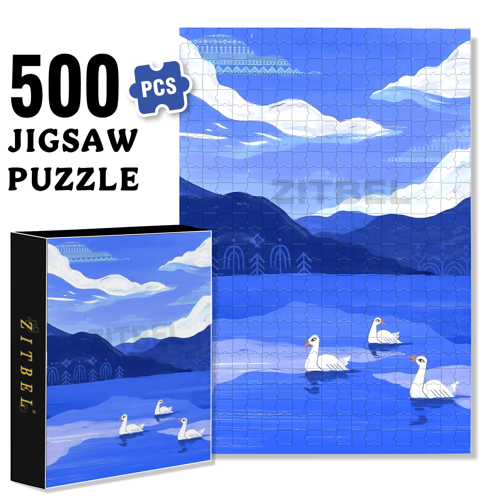Norse Mythology 42 500pcs/1000pcs Jigsaw Puzzle, Scratch-Resistant, Interactive Family Game & Brain-Boosting DIY Decor, Perfect for Halloween, Christmas & New Year Gifts, Family Puzzle Game