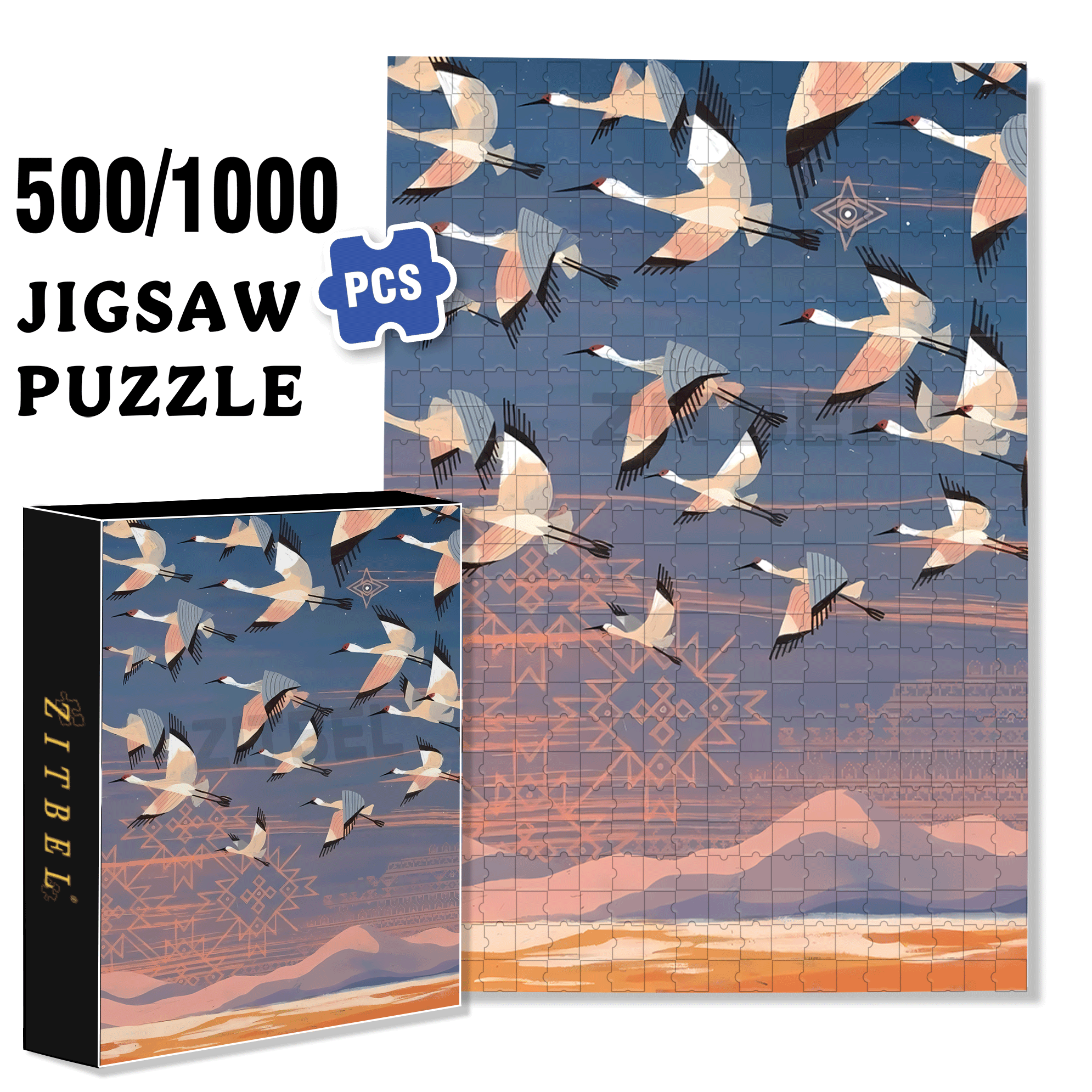 Norse Mythology 43 500pcs/1000pcs Jigsaw Puzzle, Scratch-Resistant, Interactive Family Game & Brain-Boosting DIY Decor, Perfect for Halloween, Christmas & New Year Gifts, Family Puzzle Game