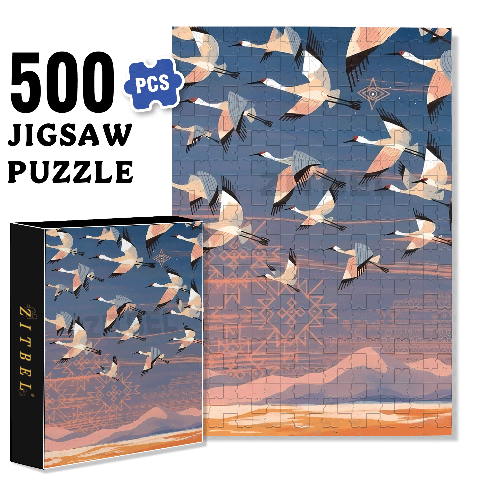 Norse Mythology 43 500pcs/1000pcs Jigsaw Puzzle, Scratch-Resistant, Interactive Family Game & Brain-Boosting DIY Decor, Perfect for Halloween, Christmas & New Year Gifts, Family Puzzle Game
