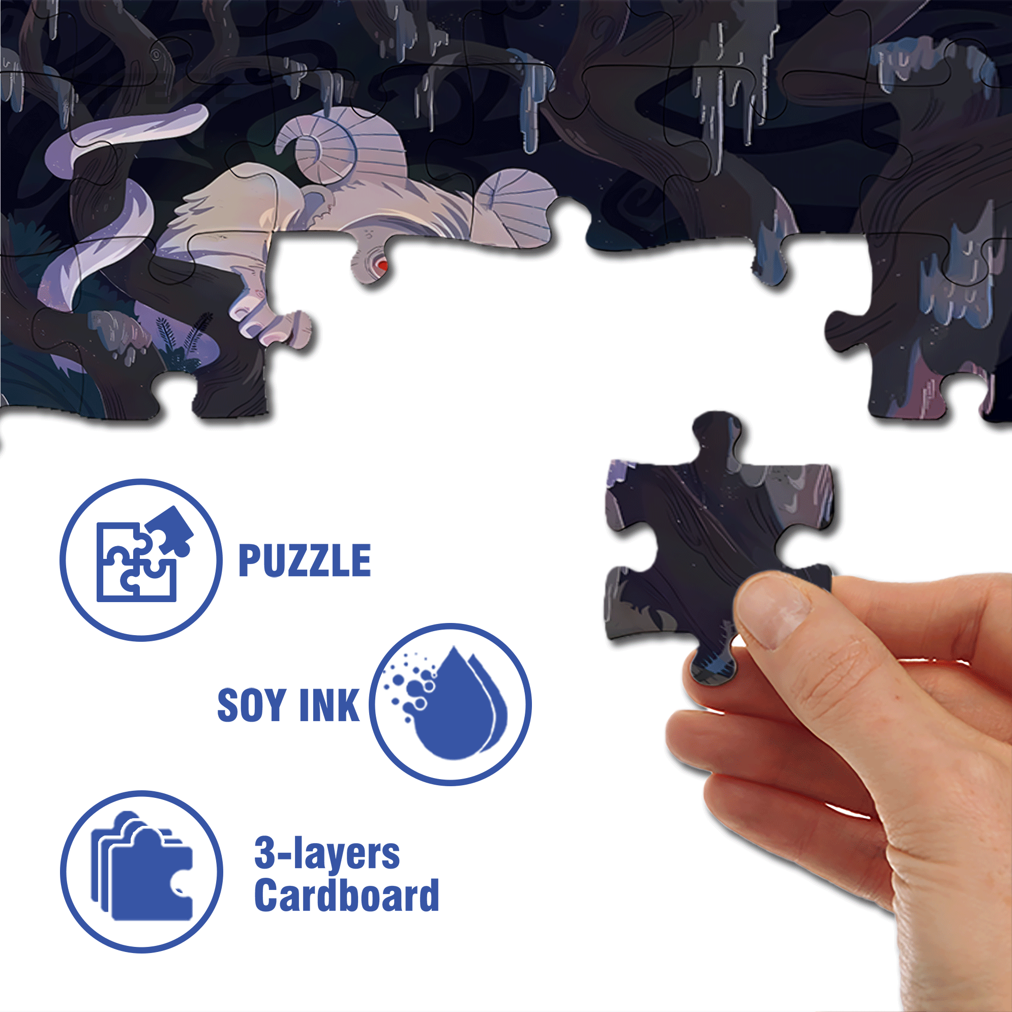 Norse Mythology 44 500pcs/1000pcs Jigsaw Puzzle, Scratch-Resistant, Interactive Family Game & Brain-Boosting DIY Decor, Perfect for Halloween, Christmas & New Year Gifts, Family Puzzle Game