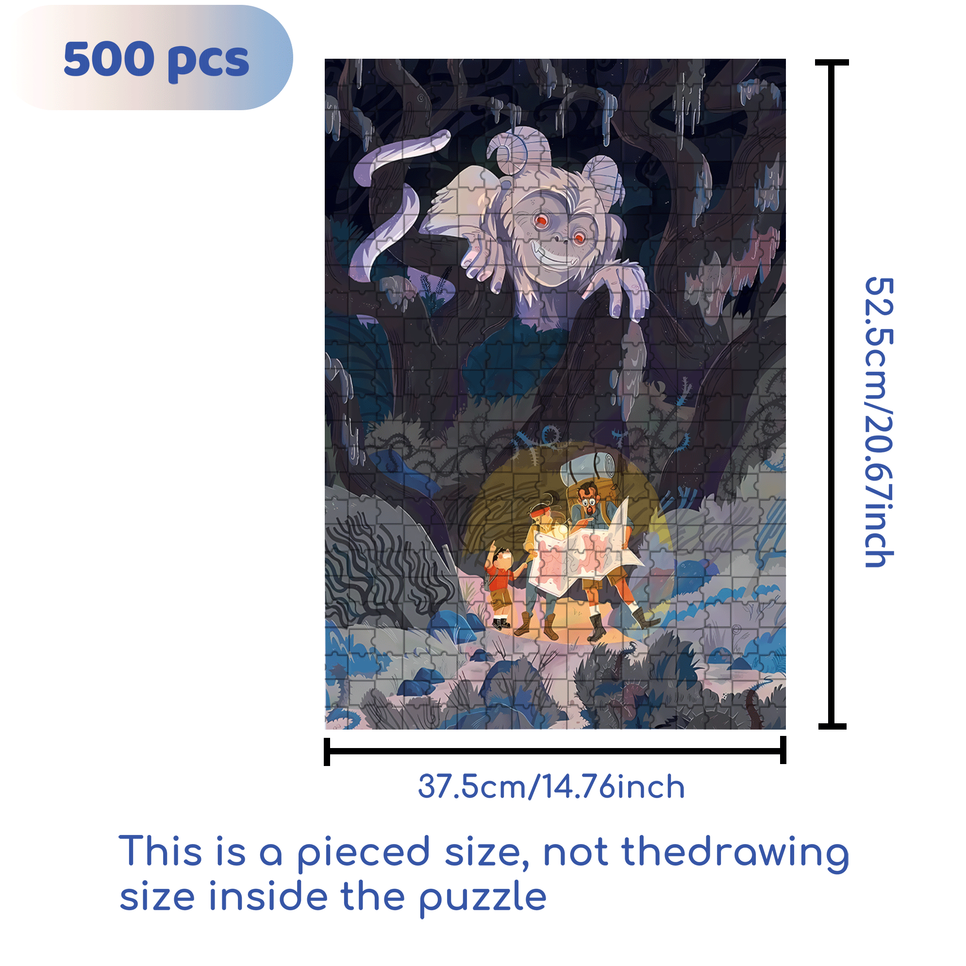 Norse Mythology 44 500pcs/1000pcs Jigsaw Puzzle, Scratch-Resistant, Interactive Family Game & Brain-Boosting DIY Decor, Perfect for Halloween, Christmas & New Year Gifts, Family Puzzle Game