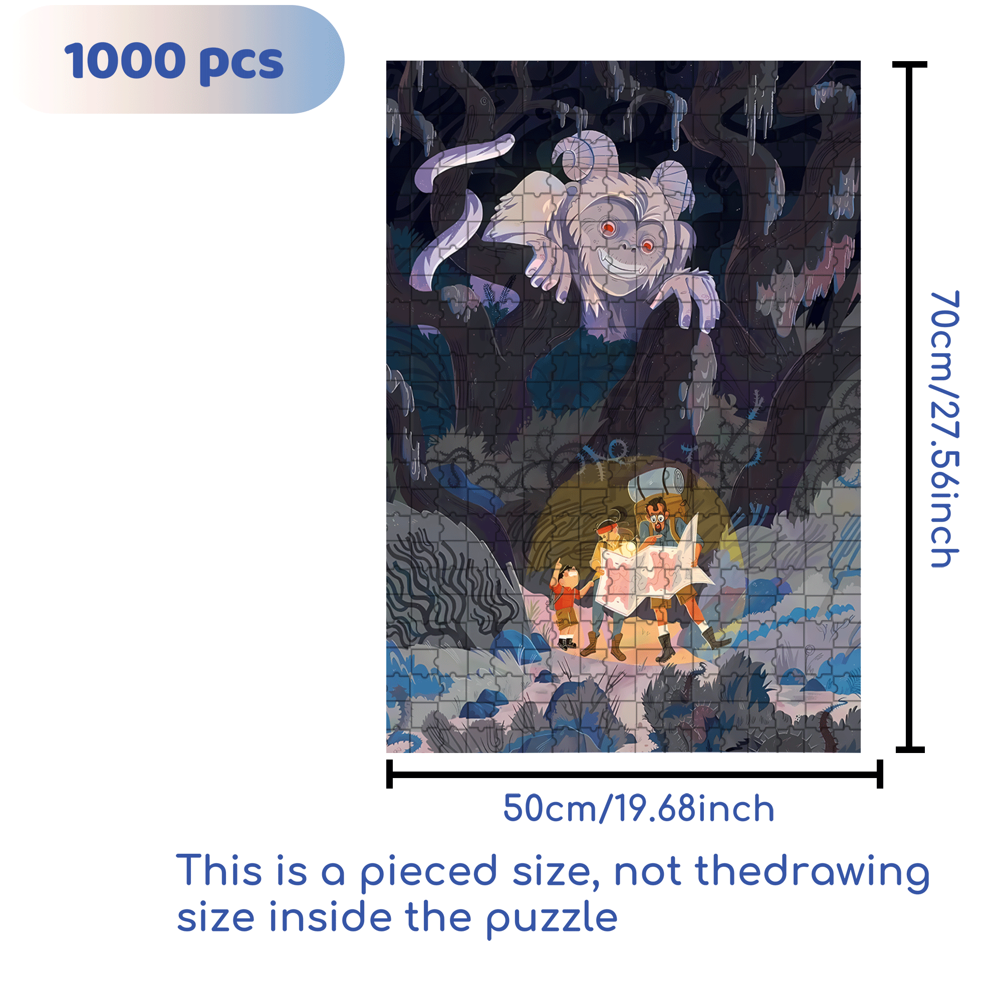 Norse Mythology 44 500pcs/1000pcs Jigsaw Puzzle, Scratch-Resistant, Interactive Family Game & Brain-Boosting DIY Decor, Perfect for Halloween, Christmas & New Year Gifts, Family Puzzle Game