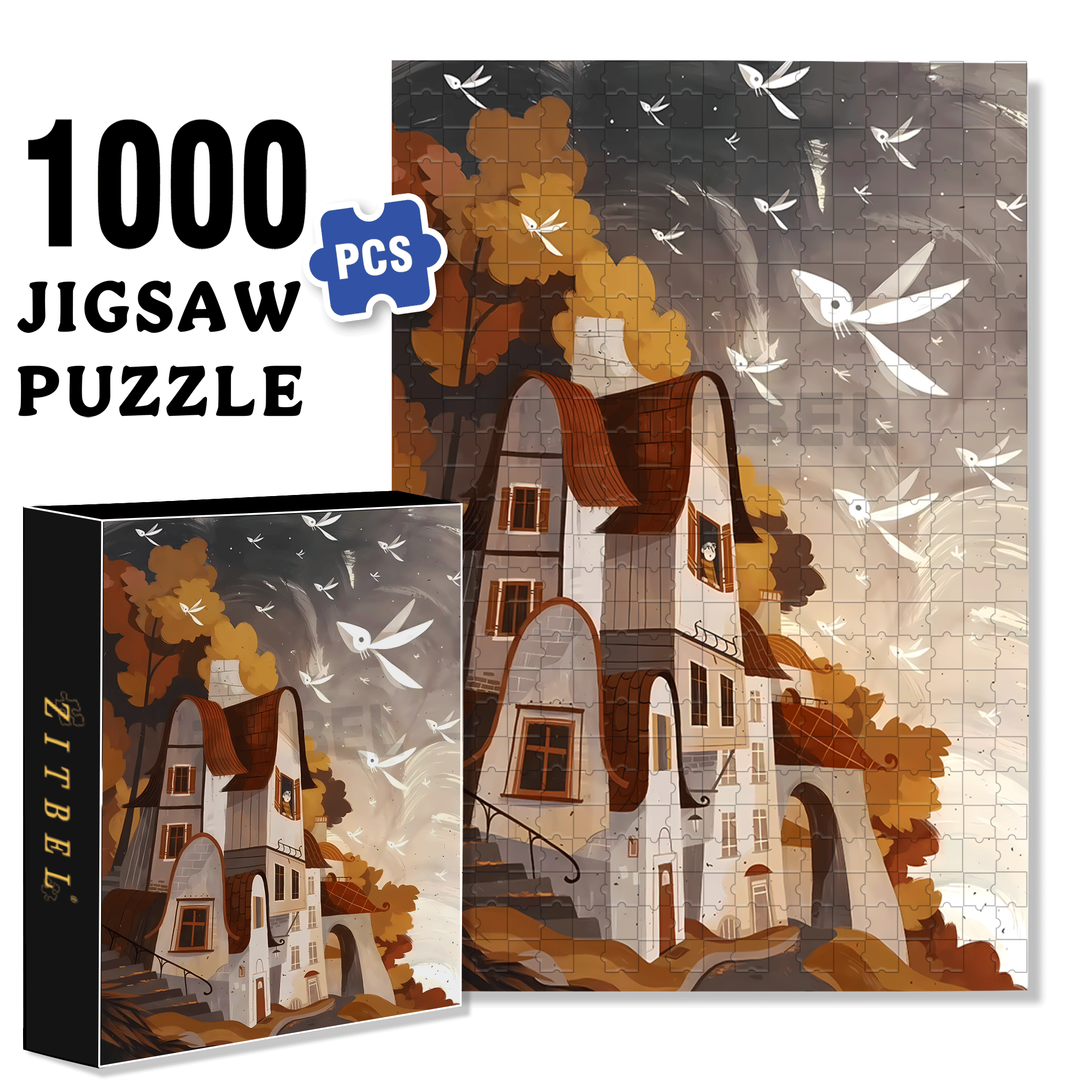 Norse Mythology 7 500pcs/1000pcs Jigsaw Puzzle, Scratch-Resistant, Interactive Family Game & Brain-Boosting DIY Decor, Perfect for Halloween, Christmas & New Year Gifts, Family Puzzle Game