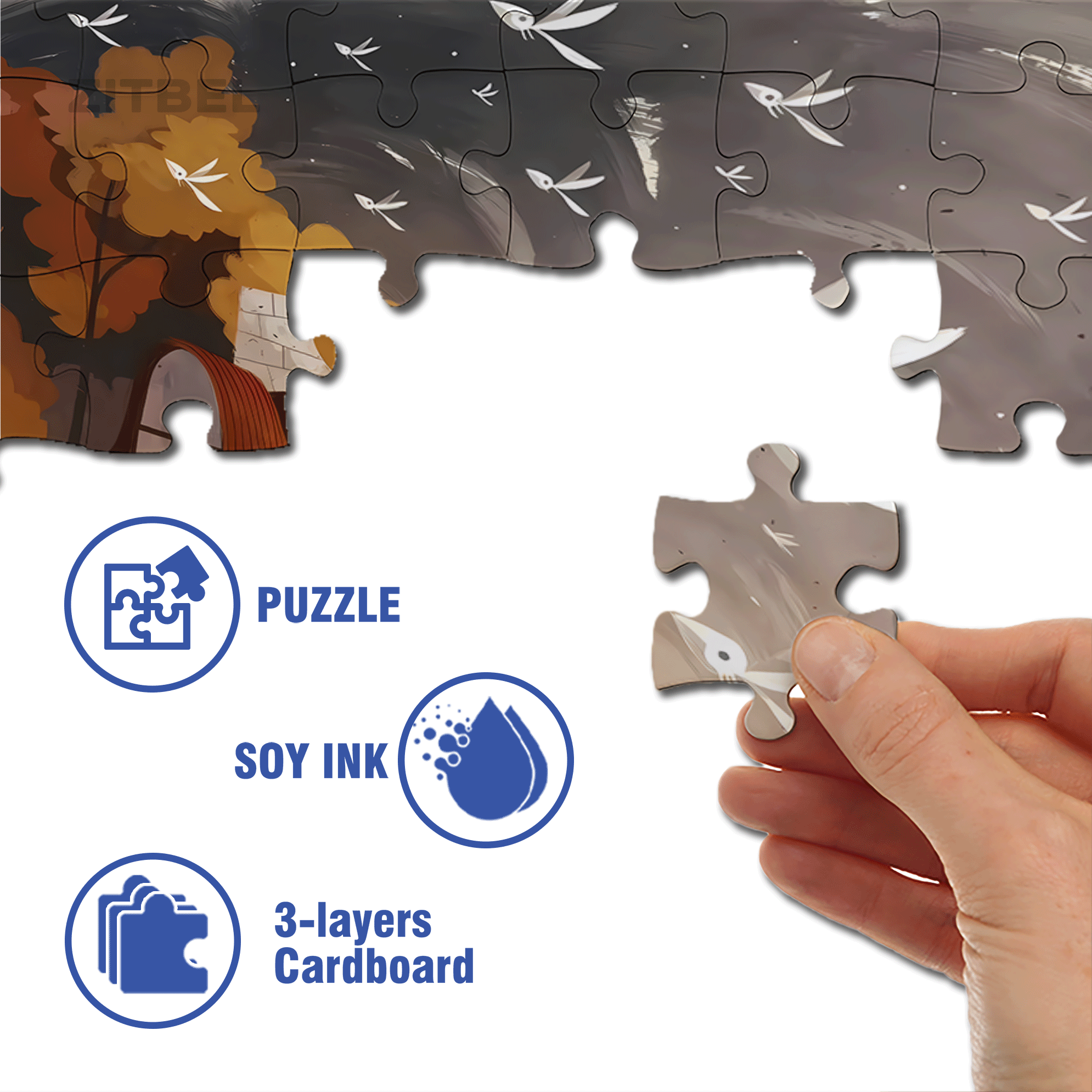 Norse Mythology 7 500pcs/1000pcs Jigsaw Puzzle, Scratch-Resistant, Interactive Family Game & Brain-Boosting DIY Decor, Perfect for Halloween, Christmas & New Year Gifts, Family Puzzle Game