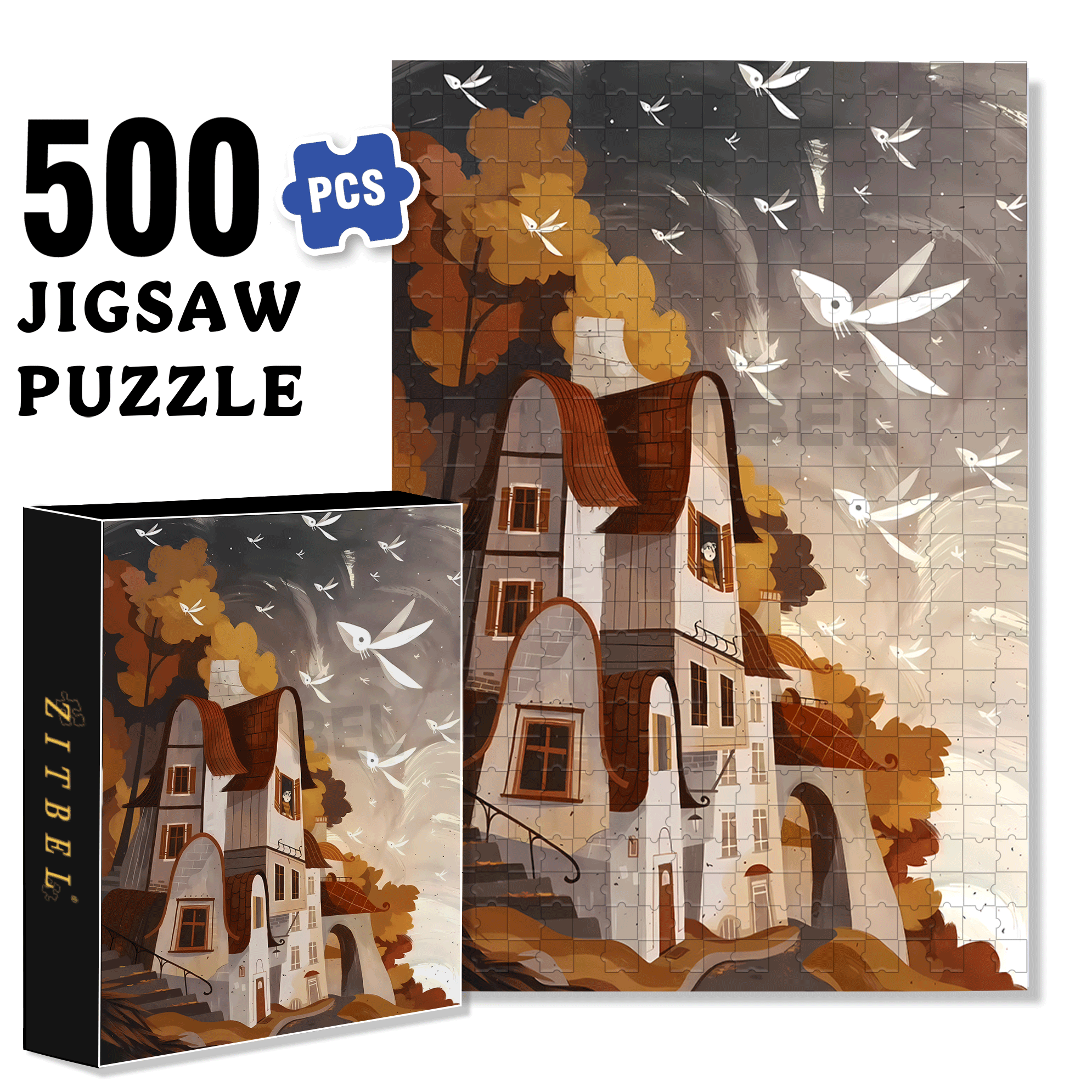 Norse Mythology 7 500pcs/1000pcs Jigsaw Puzzle, Scratch-Resistant, Interactive Family Game & Brain-Boosting DIY Decor, Perfect for Halloween, Christmas & New Year Gifts, Family Puzzle Game