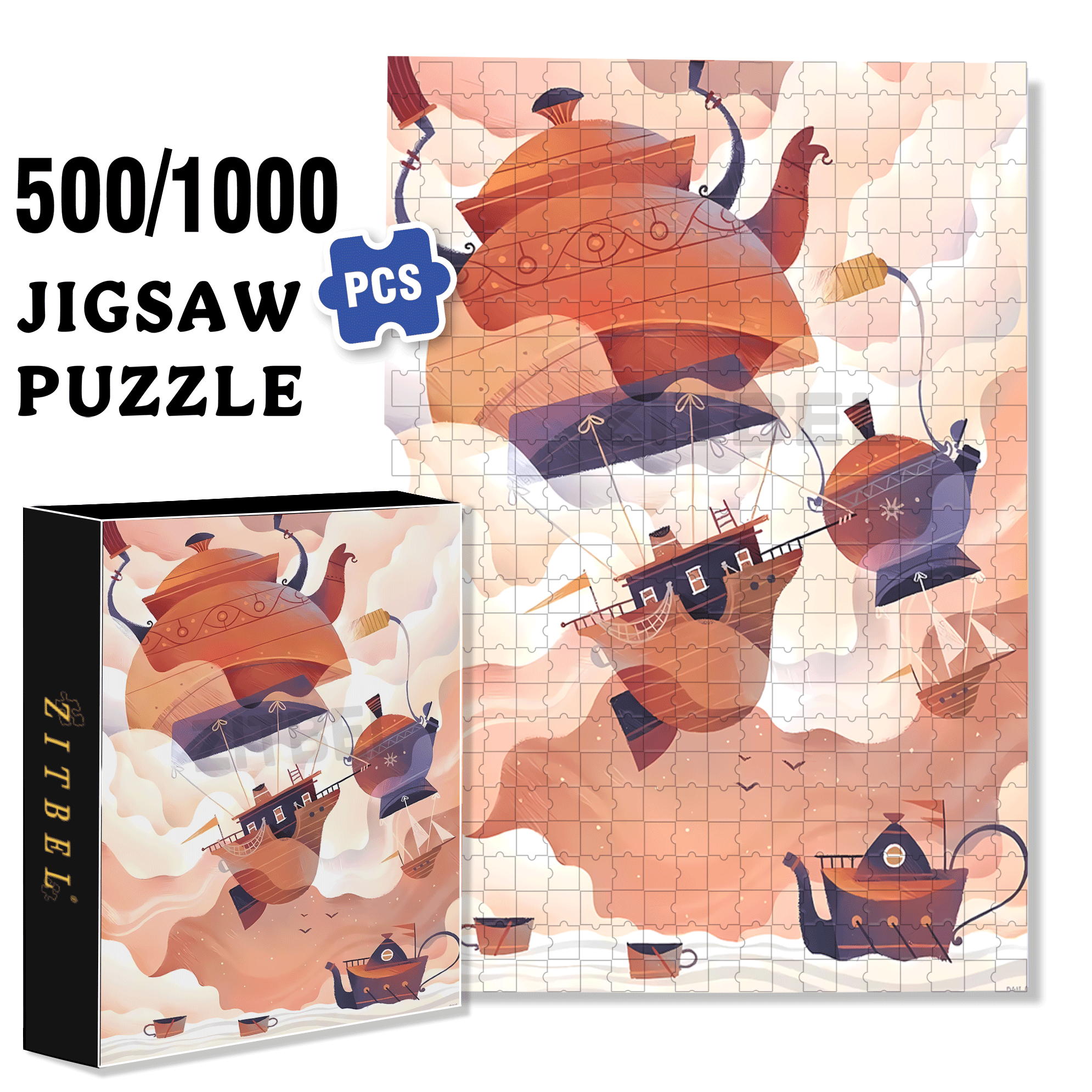Norse Mythology 8 500pcs/1000pcs Jigsaw Puzzle, Scratch-Resistant, Interactive Family Game & Brain-Boosting DIY Decor, Perfect for Halloween, Christmas & New Year Gifts, Family Puzzle Game