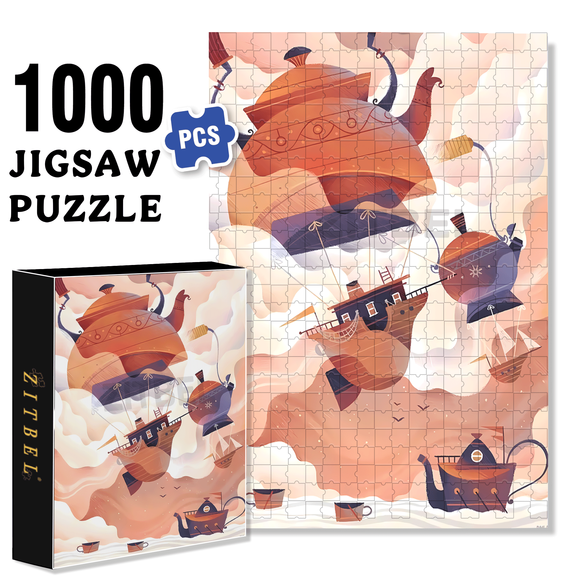 Norse Mythology 8 500pcs/1000pcs Jigsaw Puzzle, Scratch-Resistant, Interactive Family Game & Brain-Boosting DIY Decor, Perfect for Halloween, Christmas & New Year Gifts, Family Puzzle Game