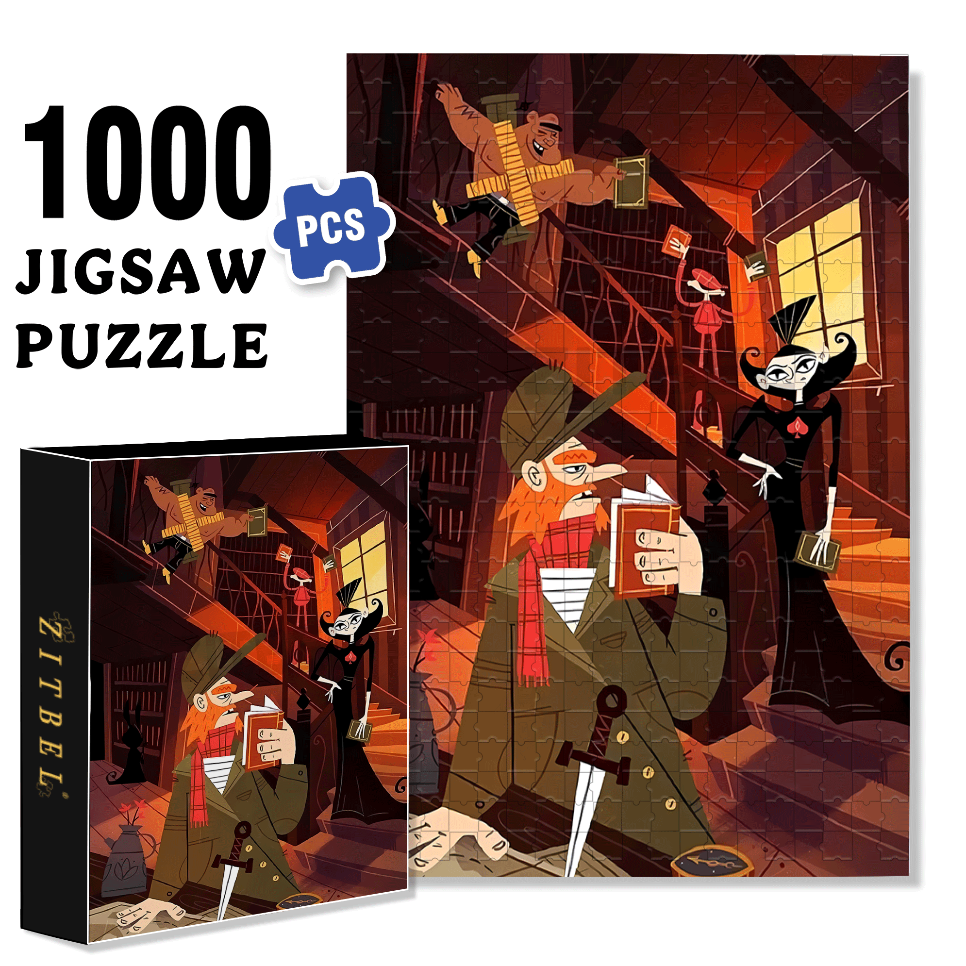 Norse Mythology 9 500pcs/1000pcs Jigsaw Puzzle, Scratch-Resistant, Interactive Family Game & Brain-Boosting DIY Decor, Perfect for Halloween, Christmas & New Year Gifts, Family Puzzle Game