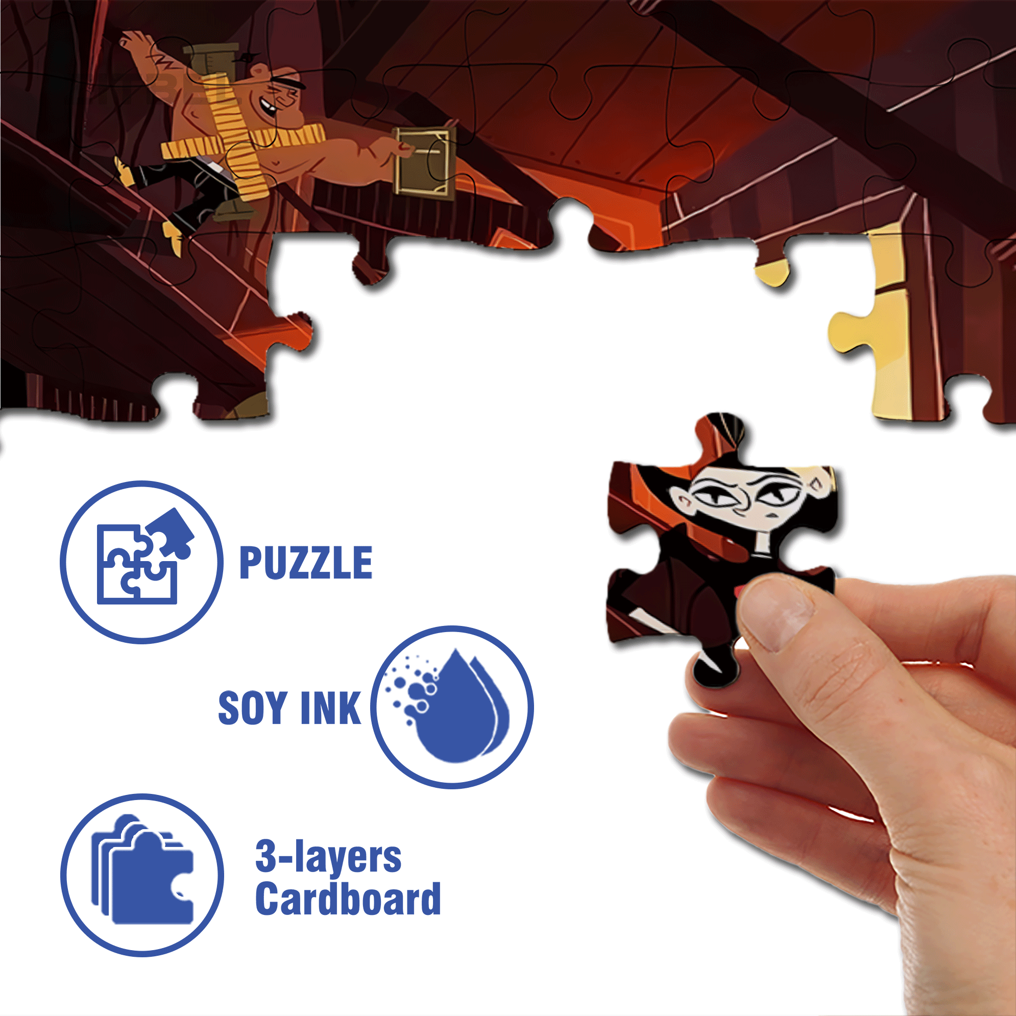 Norse Mythology 9 500pcs/1000pcs Jigsaw Puzzle, Scratch-Resistant, Interactive Family Game & Brain-Boosting DIY Decor, Perfect for Halloween, Christmas & New Year Gifts, Family Puzzle Game