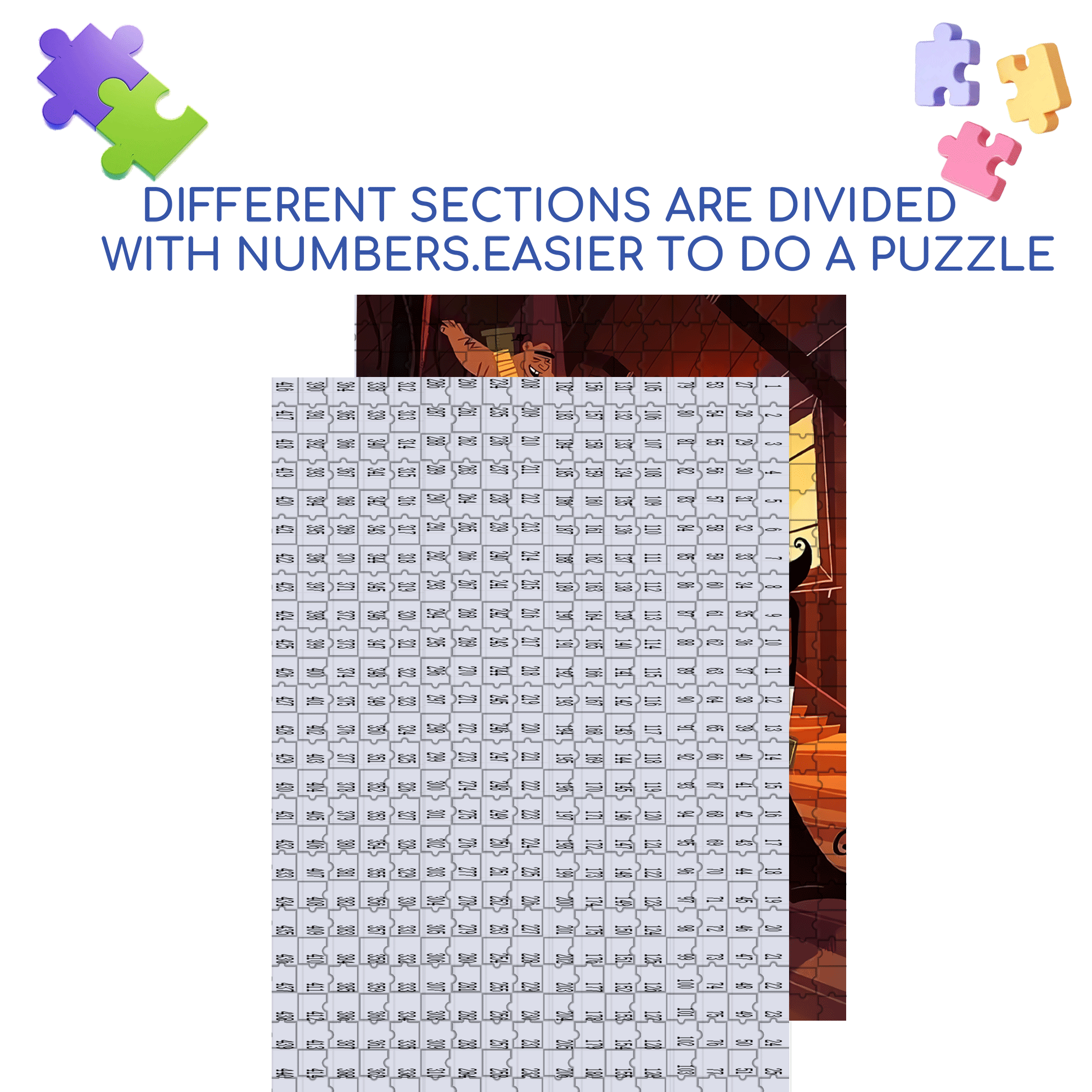 Norse Mythology 9 500pcs/1000pcs Jigsaw Puzzle, Scratch-Resistant, Interactive Family Game & Brain-Boosting DIY Decor, Perfect for Halloween, Christmas & New Year Gifts, Family Puzzle Game